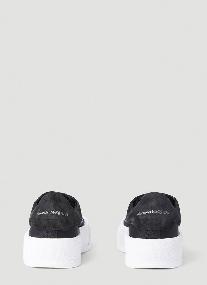 Alexander McQueen o1w1db10725 Deck Lace Up Plimsoll in Black/White Size US 9.5 / EU 42-43 - 4 Thumbnail