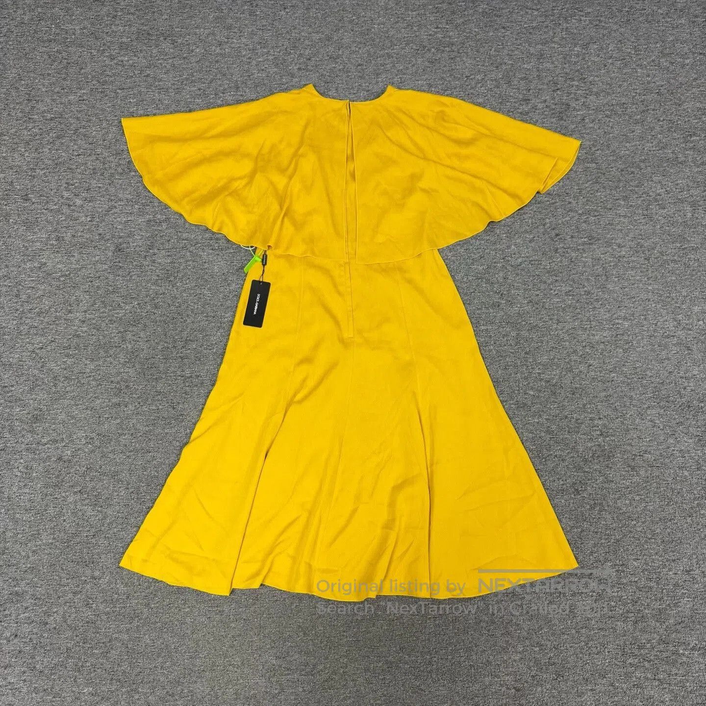 Dolce & Gabbana Dolce & Gabbana Yellow Silk Dress IT48. Size L / US 10 / IT 46 - 4 Thumbnail