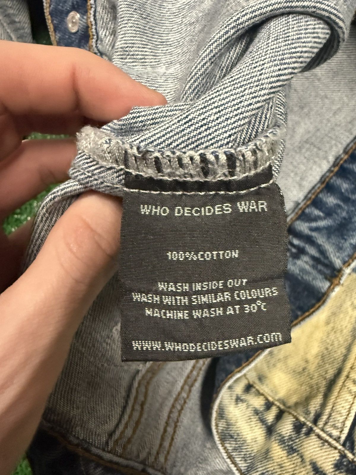 Who Decides War Who decides war stained glass jean jacket Size US XS / EU 42 / 0 - 6 Thumbnail