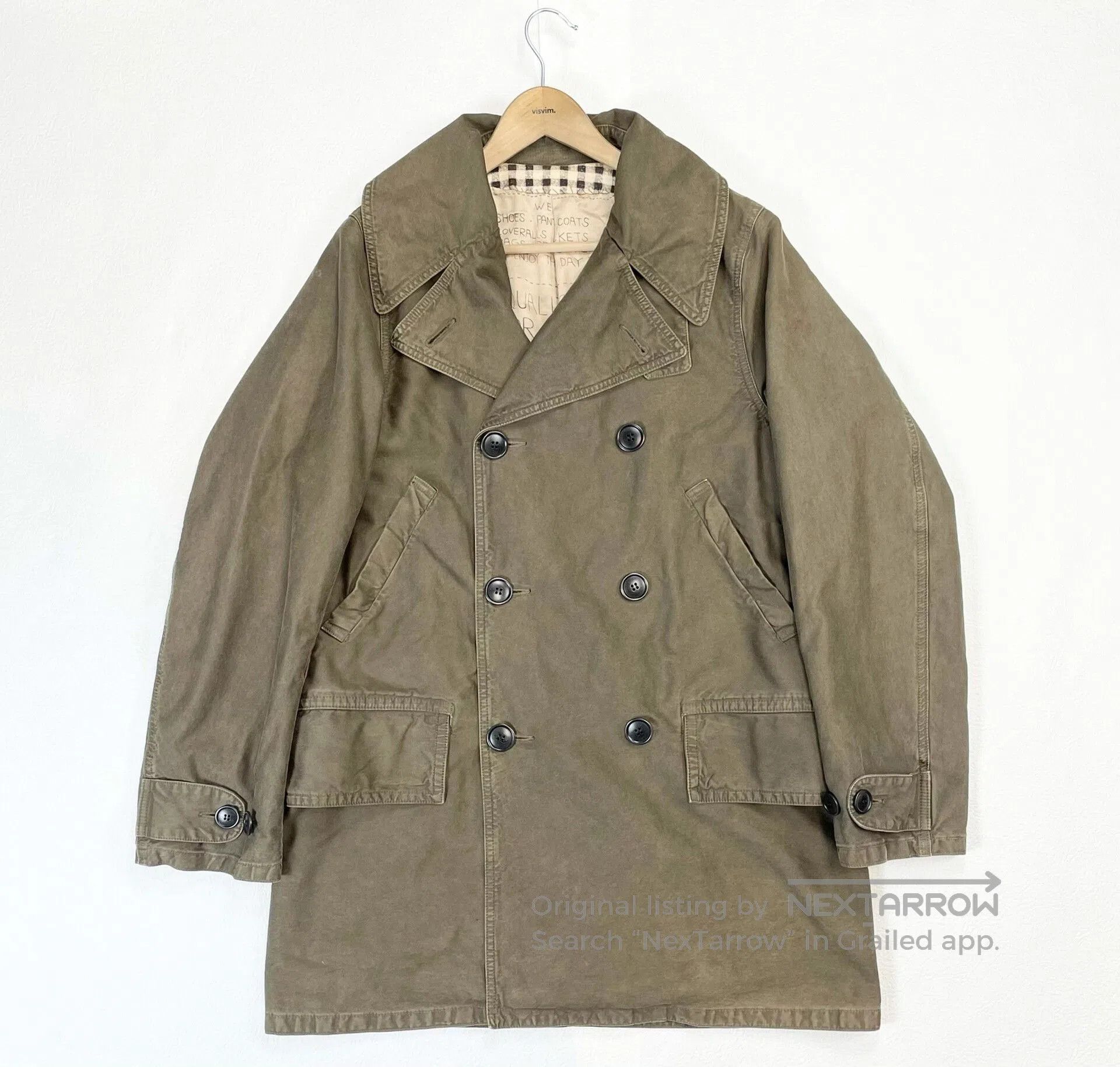 Vintage Visvim Shipman Double-Breasted Coat.