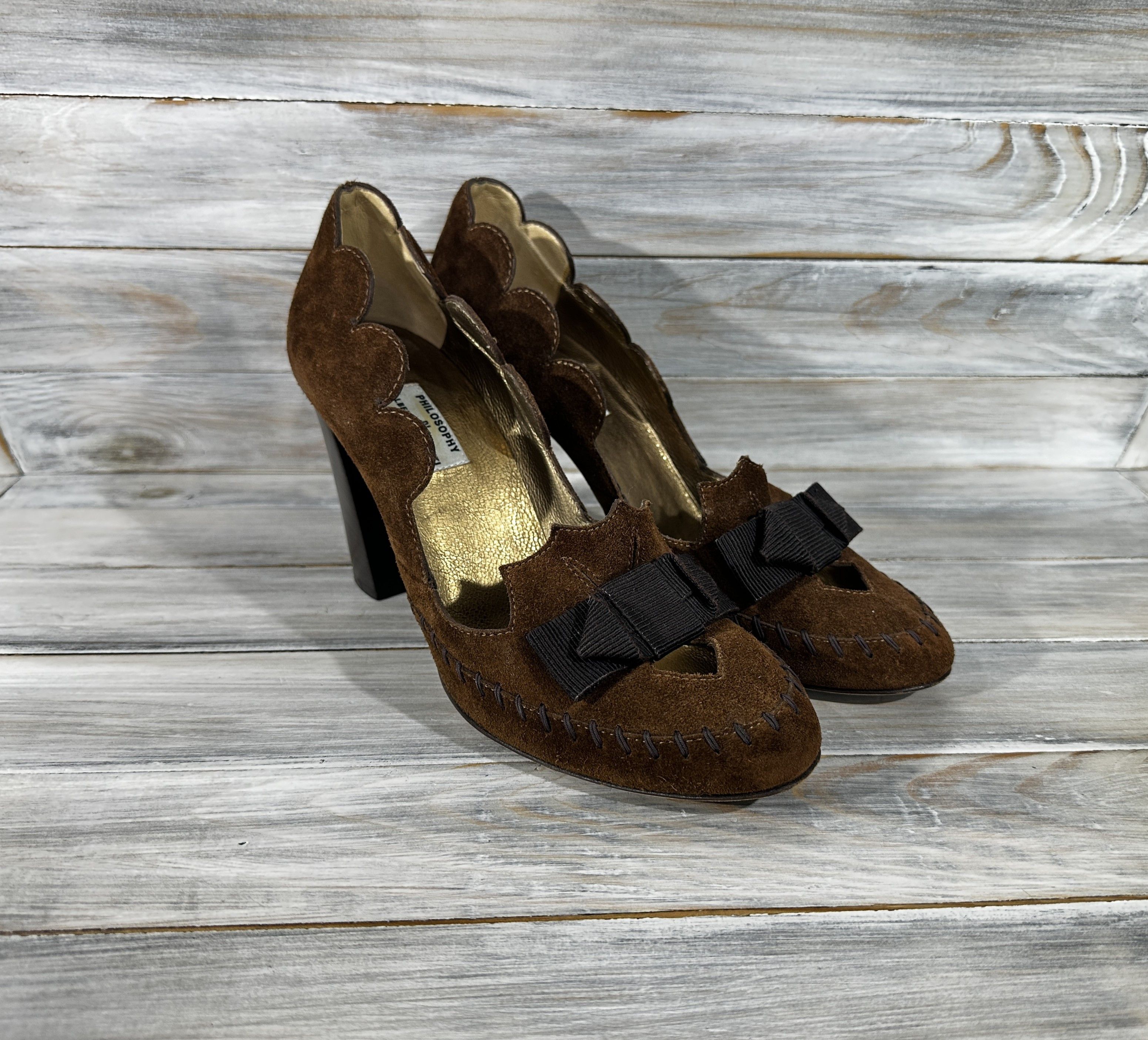 Alberta Ferretti Philosophy Di Alberta Ferretti Heels Shoes Made In Italy Size US 9 / IT 39 - 14 Thumbnail