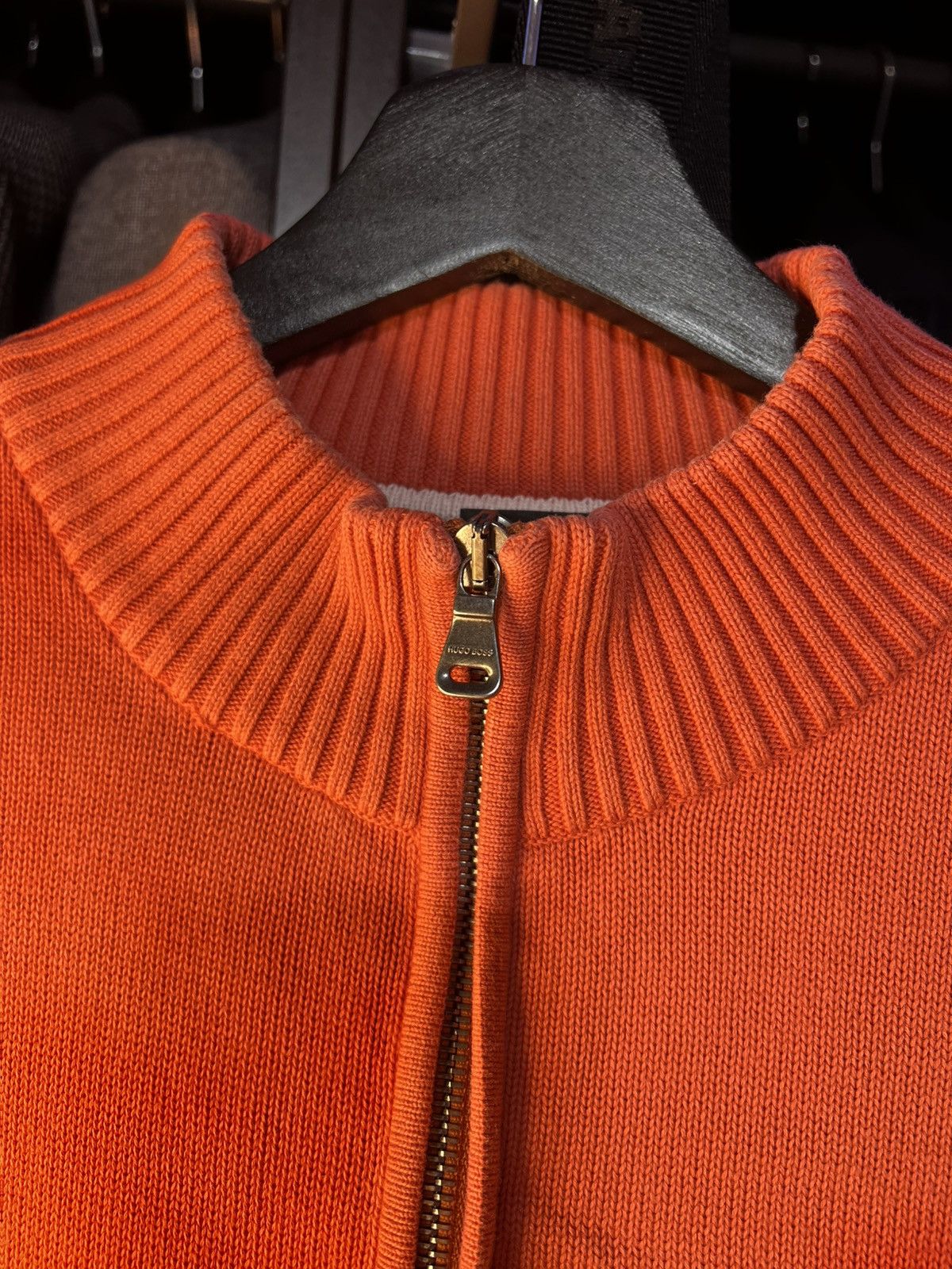 Hugo Boss Hugo Boss 1/4 Zip Sweater - Salmon. Size L Size US L / EU 52-54 / 3 - 3 Thumbnail