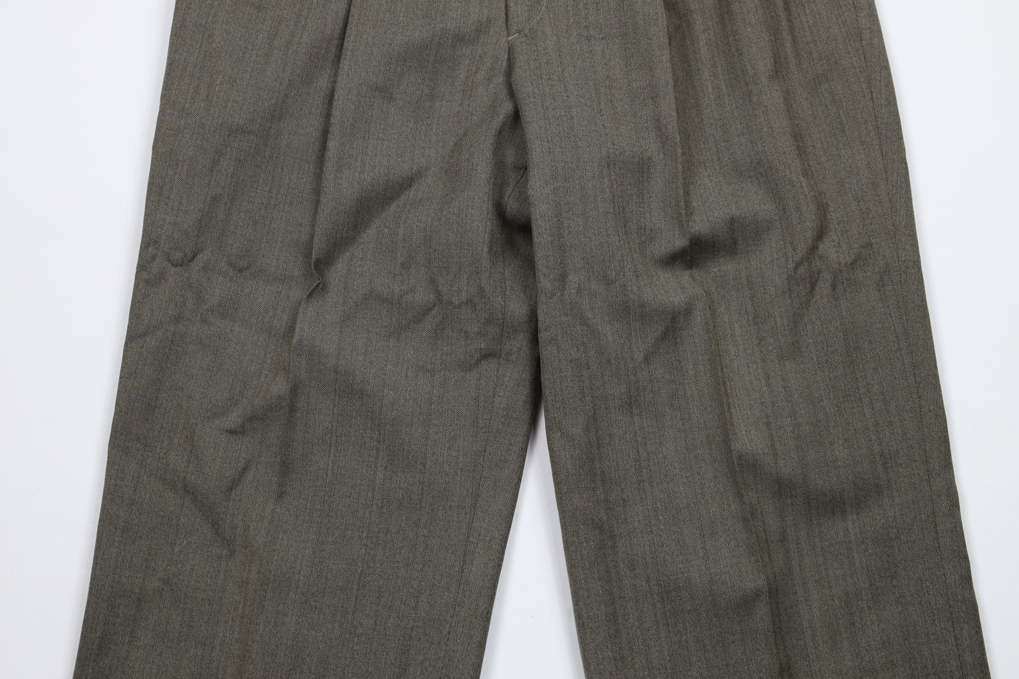 Vintage Vintage 90s Streetwear Herringbone Wide Leg Chino Pants Size US 34 / EU 50 - 3 Thumbnail