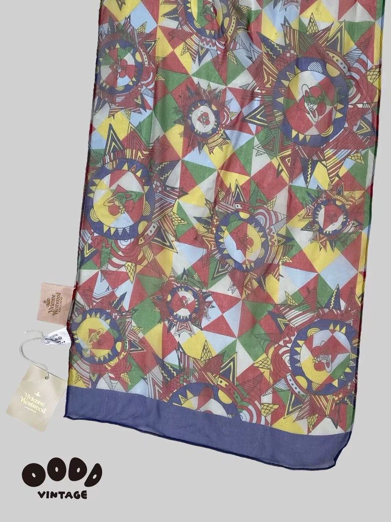 Vivienne Westwood Vivienne Westwood Queen Mother Saturn Love Silk Scarf Size ONE SIZE - 4 Thumbnail