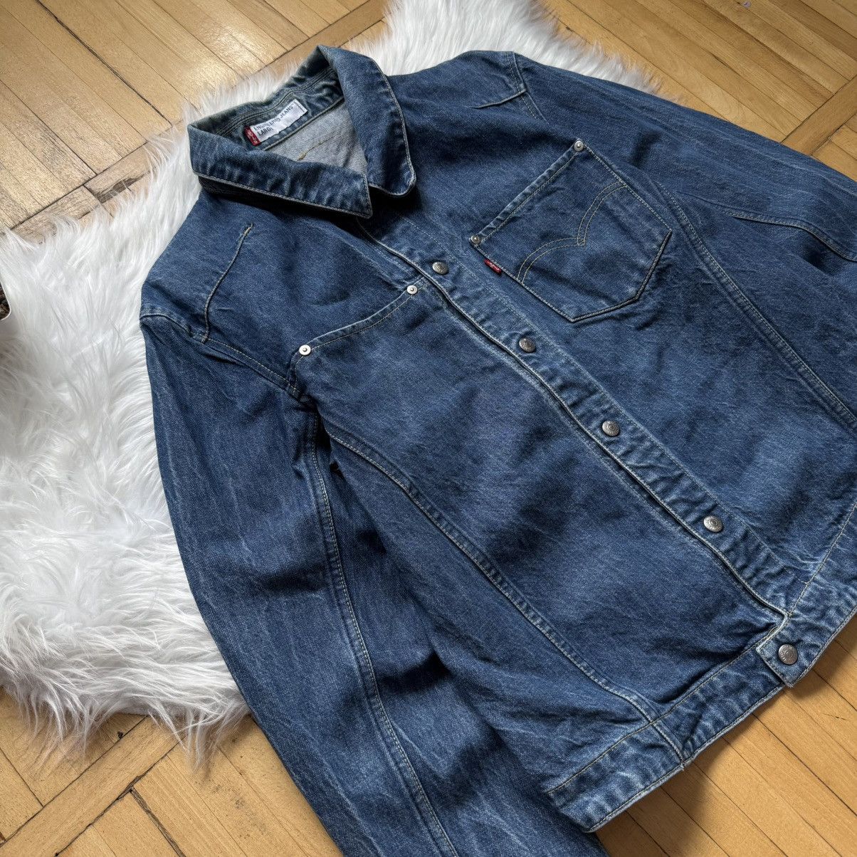 Levi's 📌 Vintage Levi’s Engineered 2000’s Denim Trucker Jacket Size US L / EU 52-54 / 3 - 9 Thumbnail