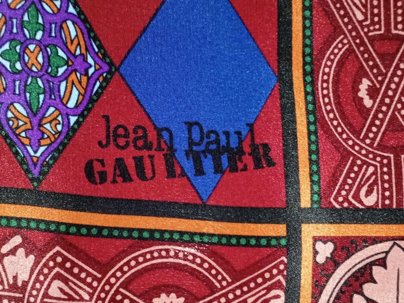 Jean Paul Gaultier JEAN-PAUL GAULTIER Paris France Signed Abstract Silk Scarf Size ONE SIZE - 2 Thumbnail