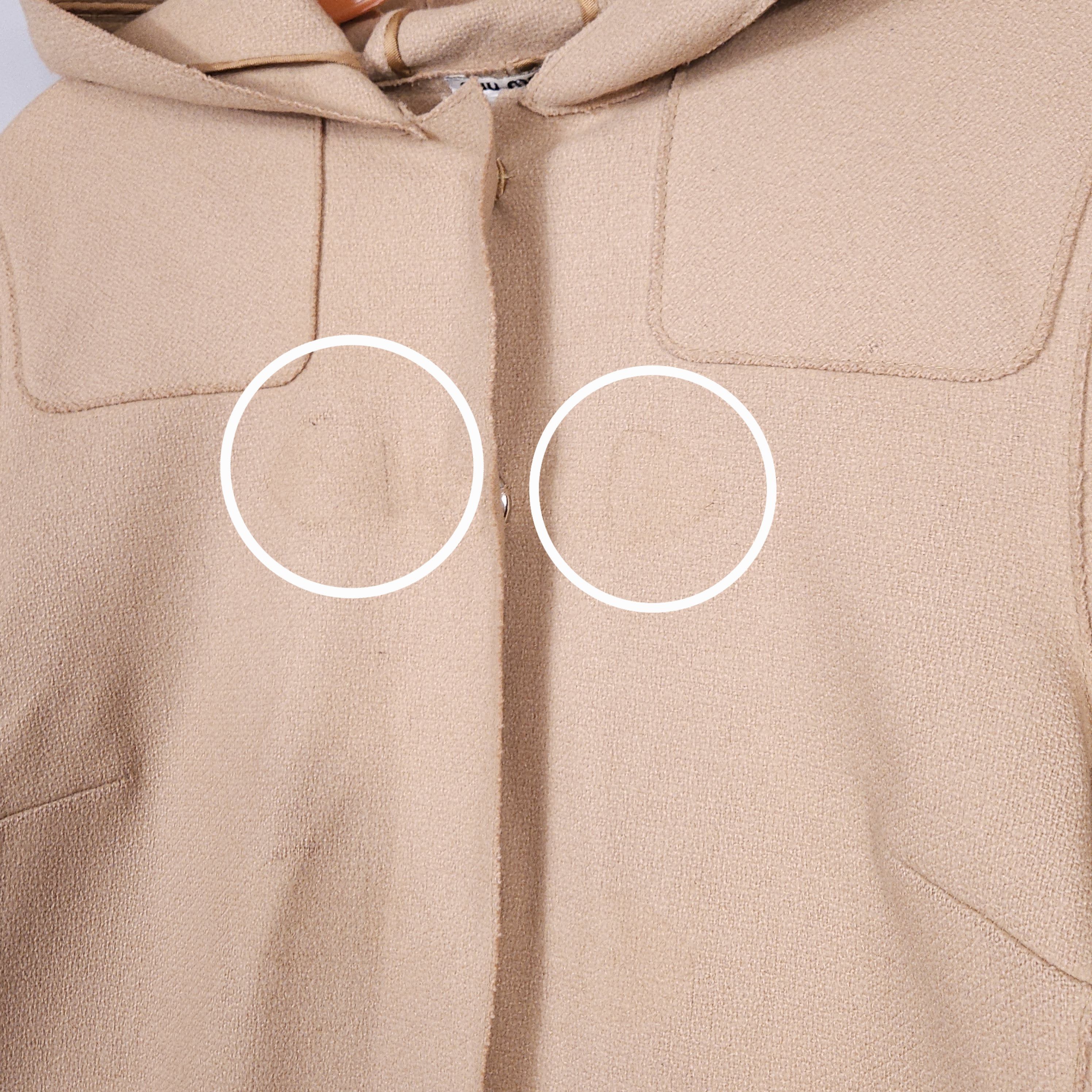 Miu Miu Miu Miu Duffle Coat Snaps Unlined Wool Hooded Camel Size M / US 6-8 / IT 42-44 - 4 Thumbnail