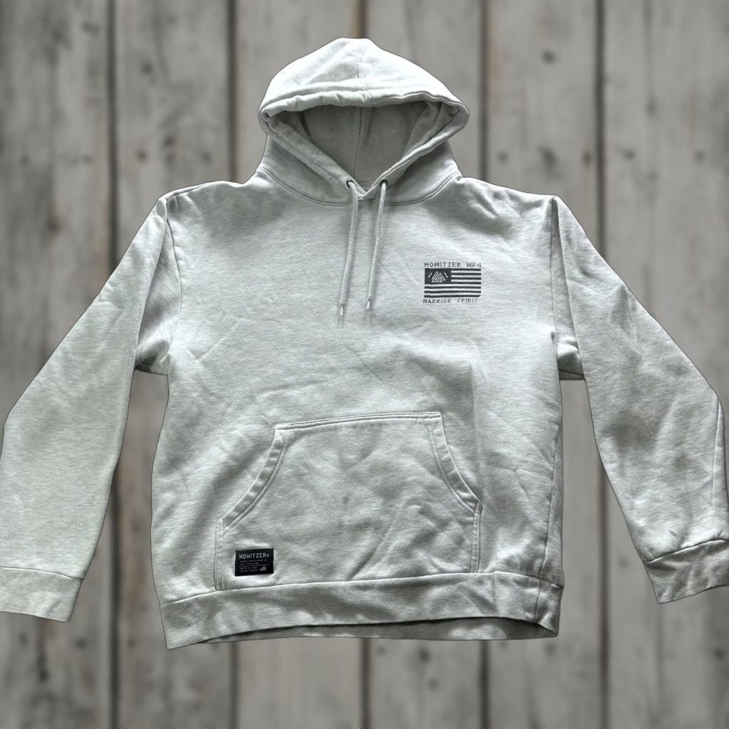 Vintage Howitzer Hoodie Mens Large Gray Warrior Spirit Skull Graphic Pullover Sweatshirt Size US L / EU 52-54 / 3 - 1 Thumbnail