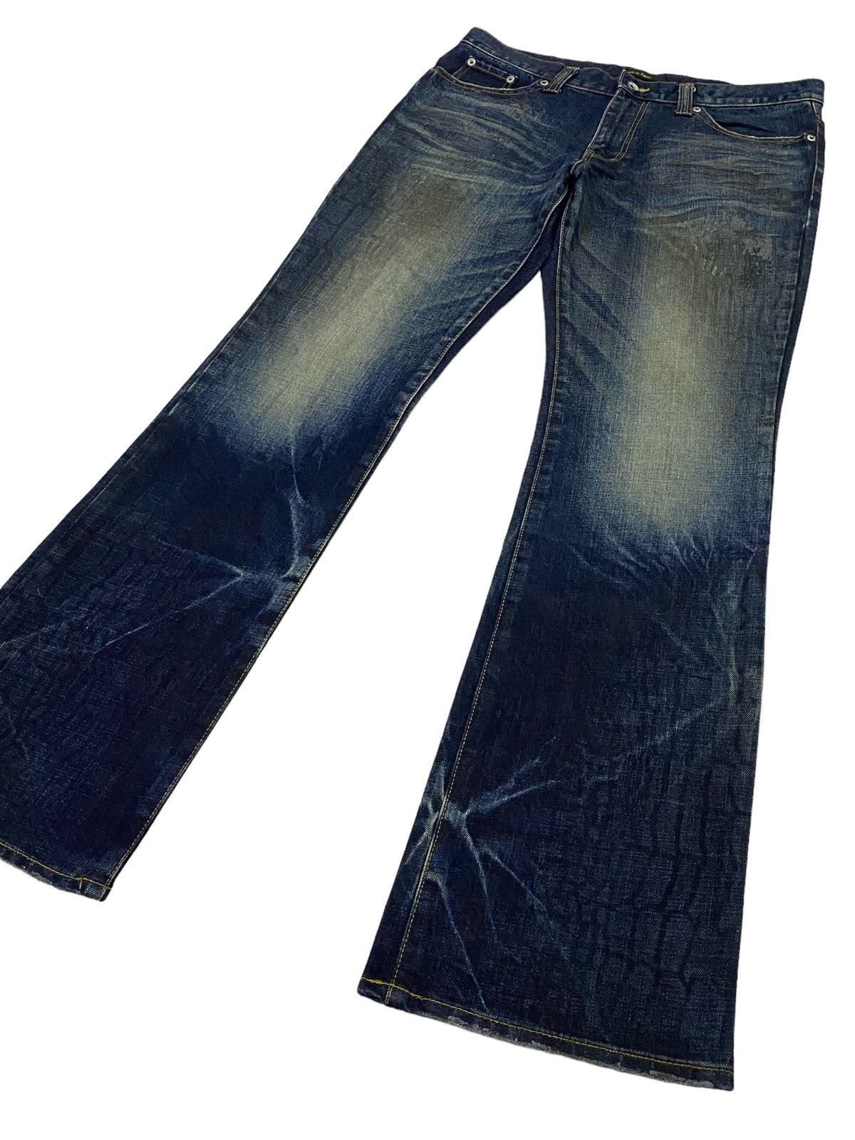 semanticdesign Semantic Design Flared Snakeskin Denim Pants Size US 34 / EU 50 - 20 Thumbnail