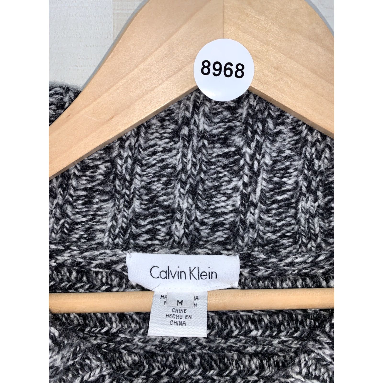 Calvin Klein Calvin Klein Lambswool Gray Knit Womens Poncho Wrap Sweater M- Regular SS Cape mix Size M / US 6-8 / IT 42-44 - 2 Thumbnail