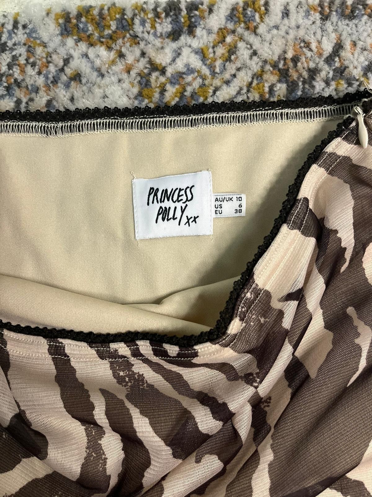PRINCESS POLLY Beige mesh skirt Princess Polly Size 30" / US 8 / IT 44 - 2 Thumbnail