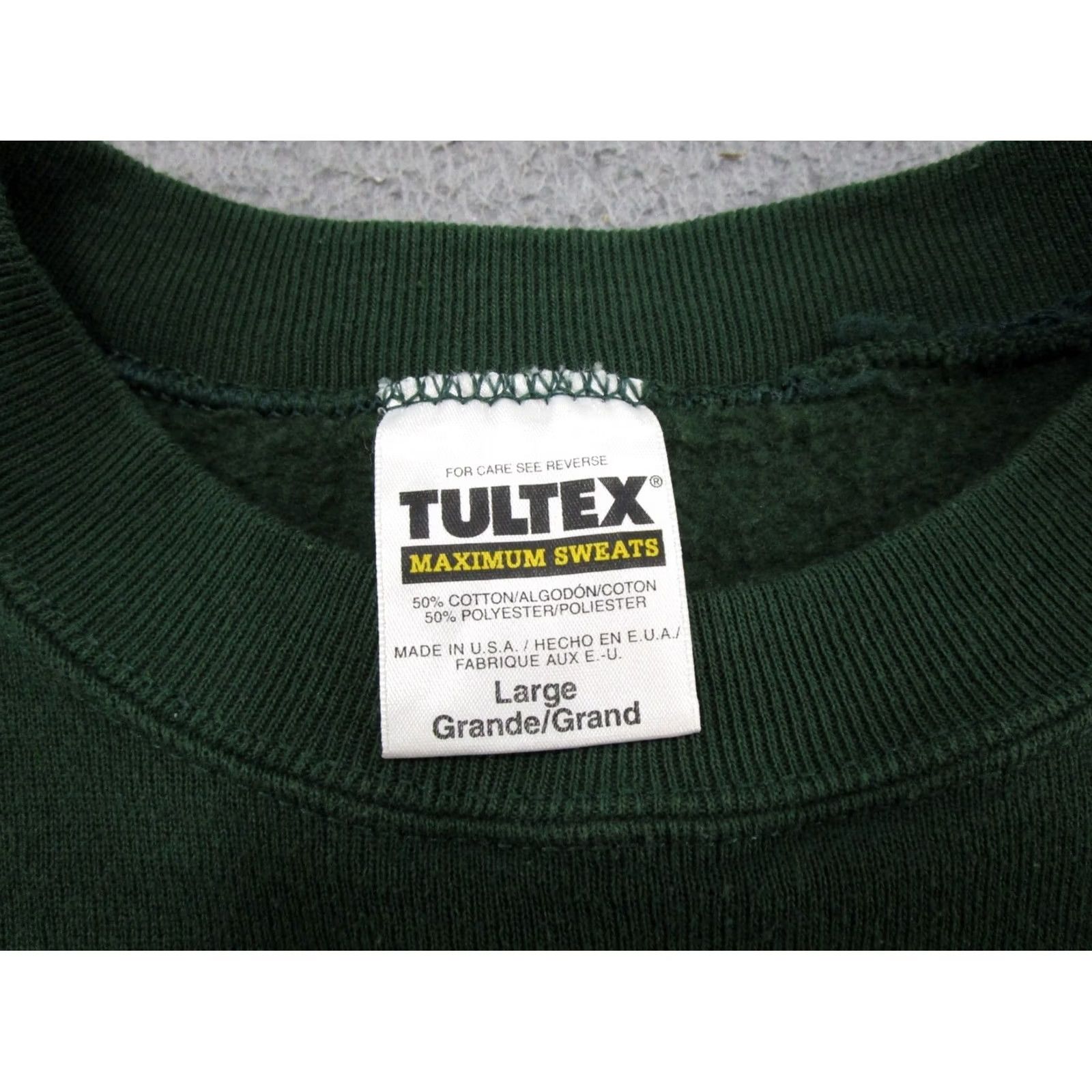Tultex VINTAGE Green Bay Packers Sweatshirt Crew Neck Pullover L Packers Logo 90s Men Size US L / EU 52-54 / 3 - 3 Thumbnail
