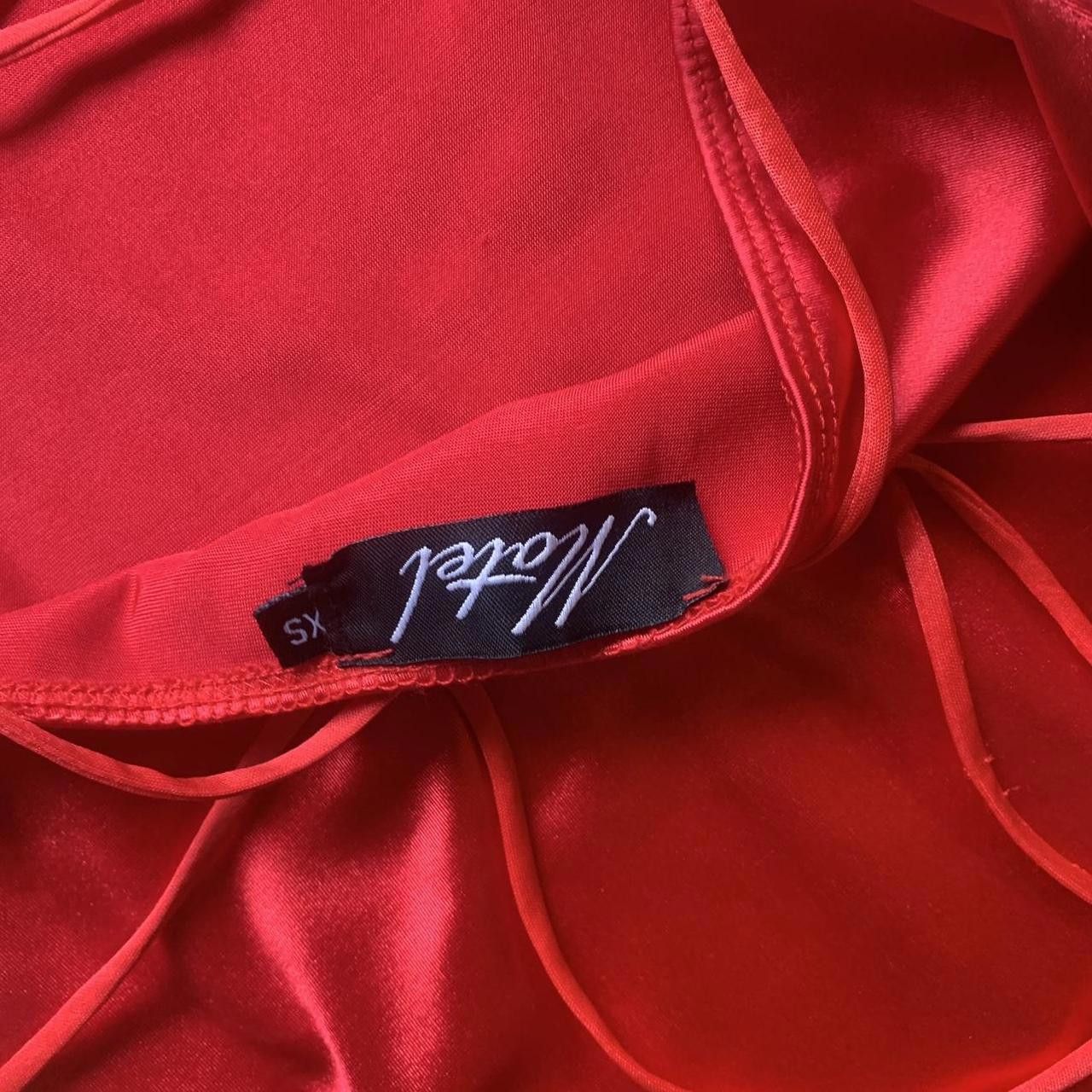 Designer Super Sexy Thrifted Satin Red Dress Size XS / US 0-2 / IT 36-38 - 5 Thumbnail