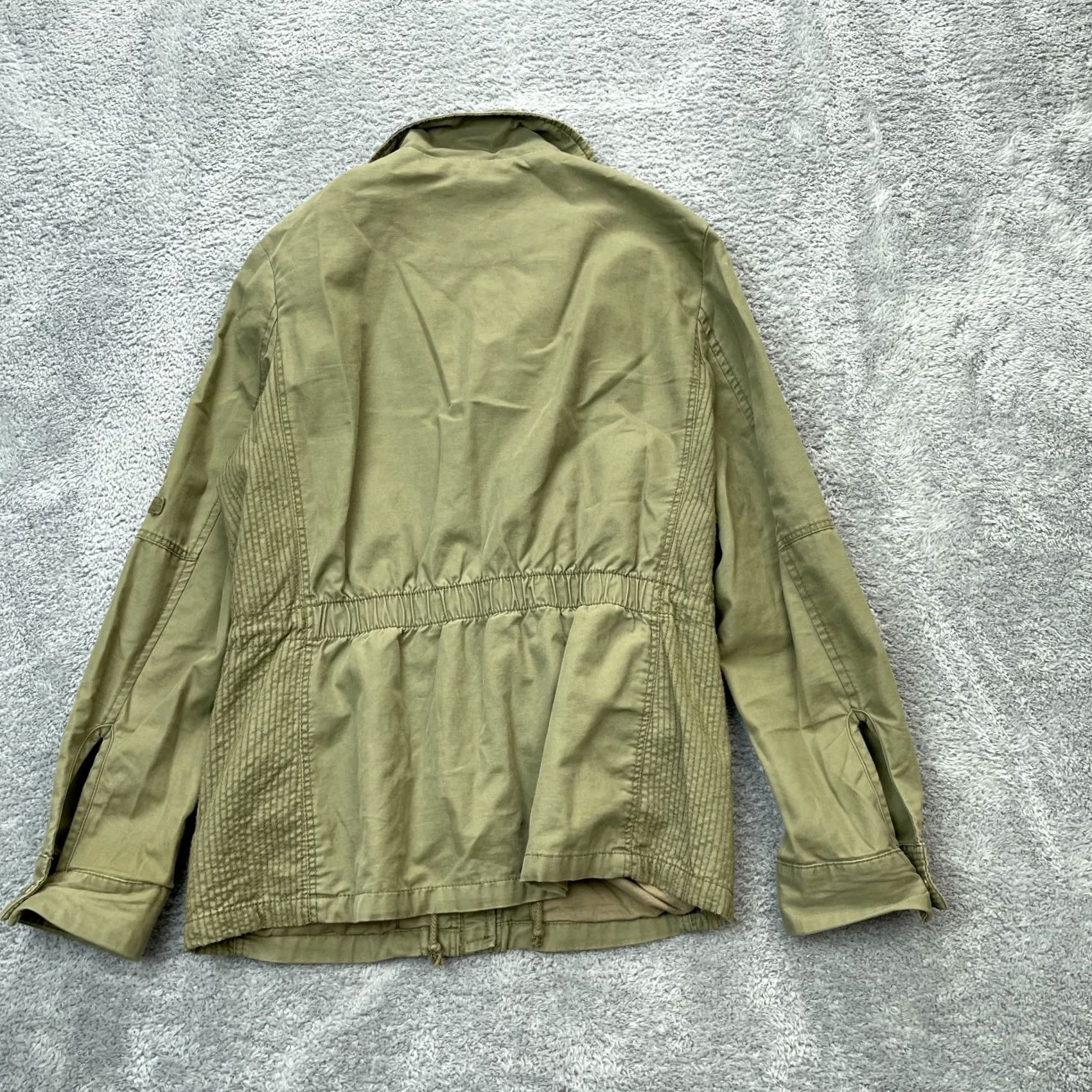H&M H and M Jacket Womens Green Military Coat Utility Army Field Canvas Full Zip 8 Size M / US 6-8 / IT 42-44 - 2 Thumbnail