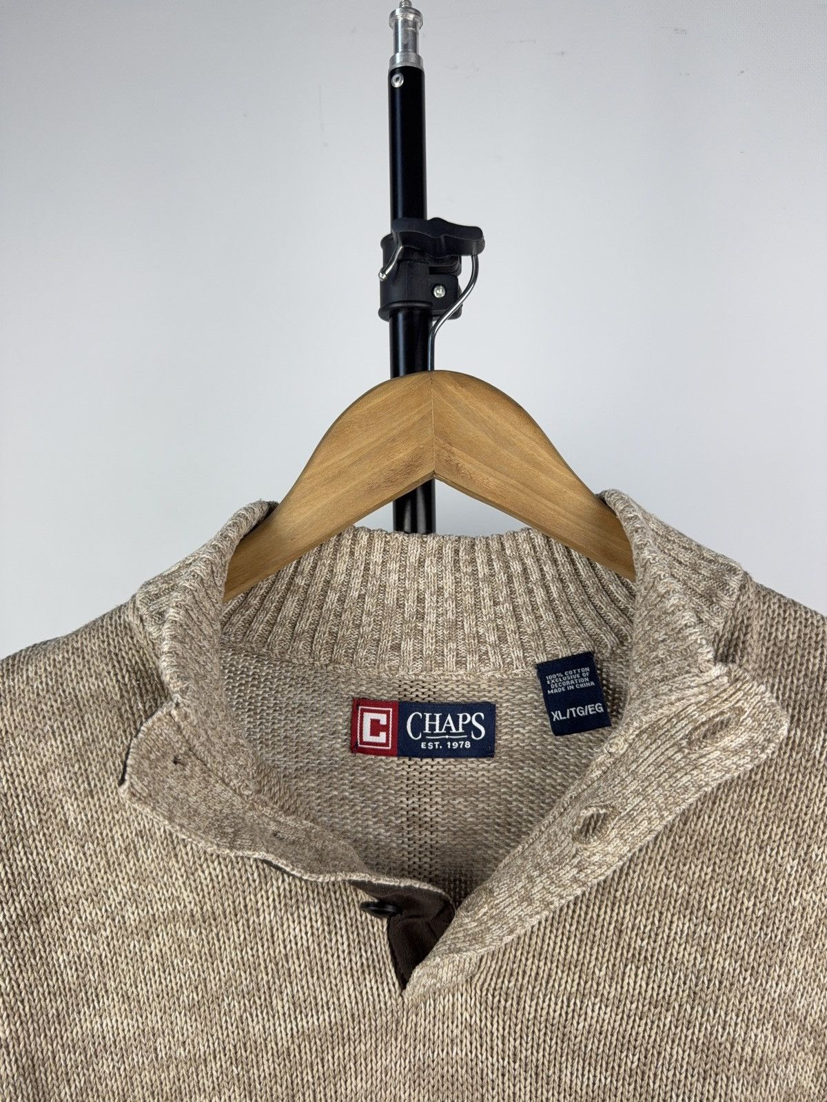 Chaps Vintage 00s Polo Ralph CHAPS 100% Cotton Knit Sweater Size US XL / EU 56 / 4 - 4 Thumbnail