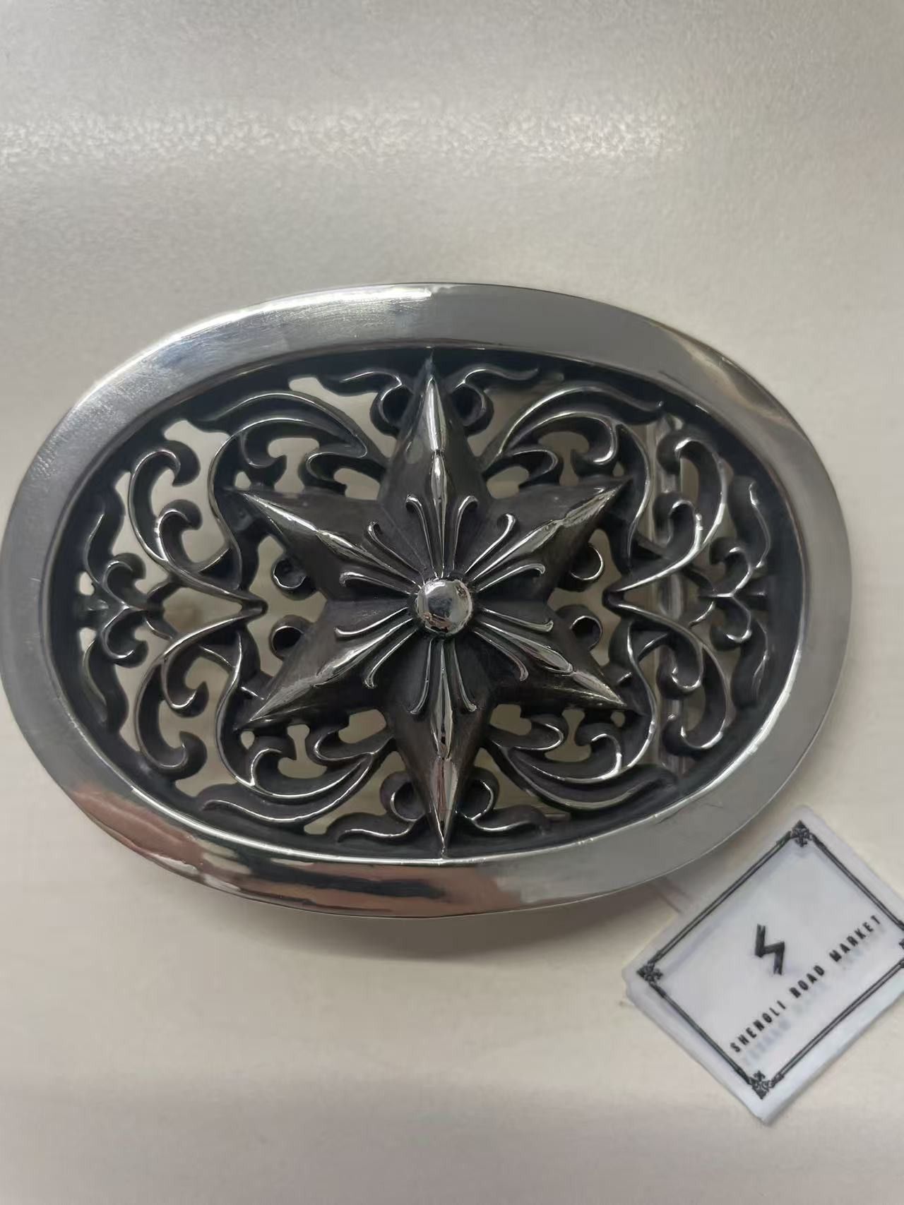 Chrome Hearts Chrome Hearts Silver Small Oval Star Belt Buckle Size ONE SIZE - 5 Thumbnail