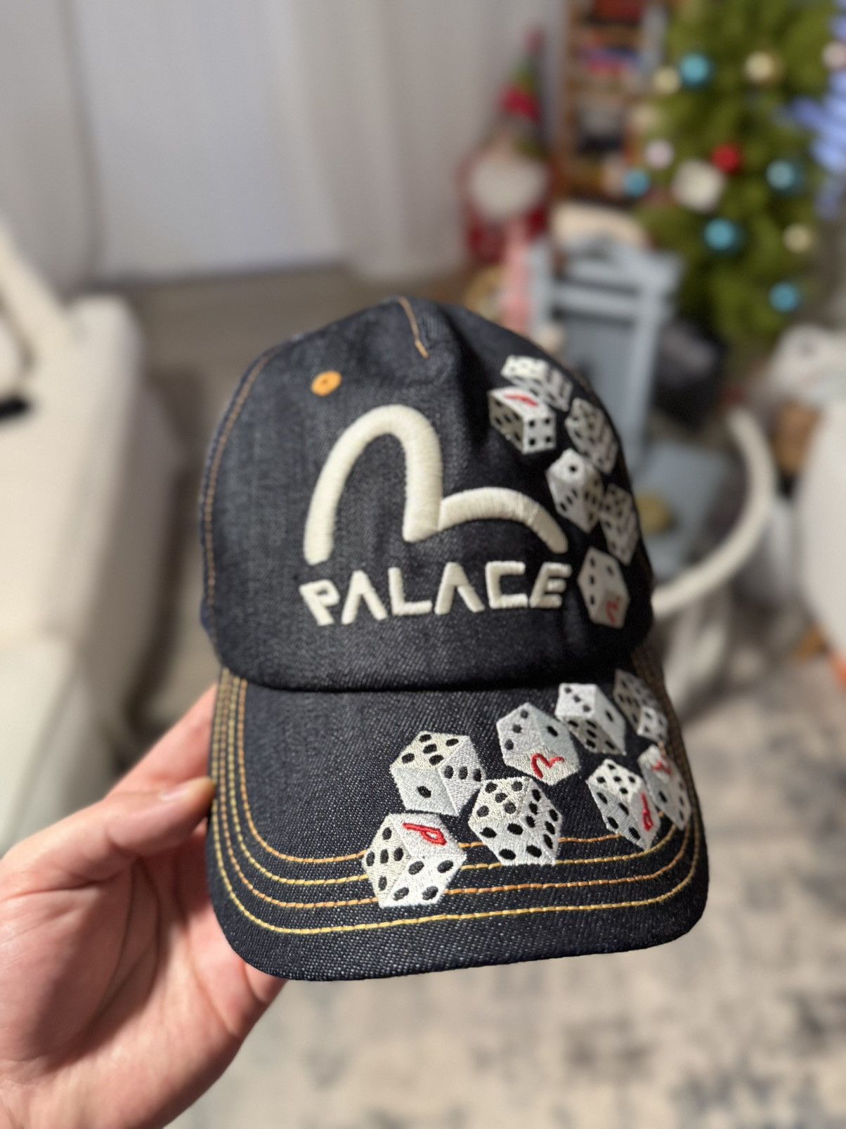 Palace Evisu Raw Denim Embroidered Hat