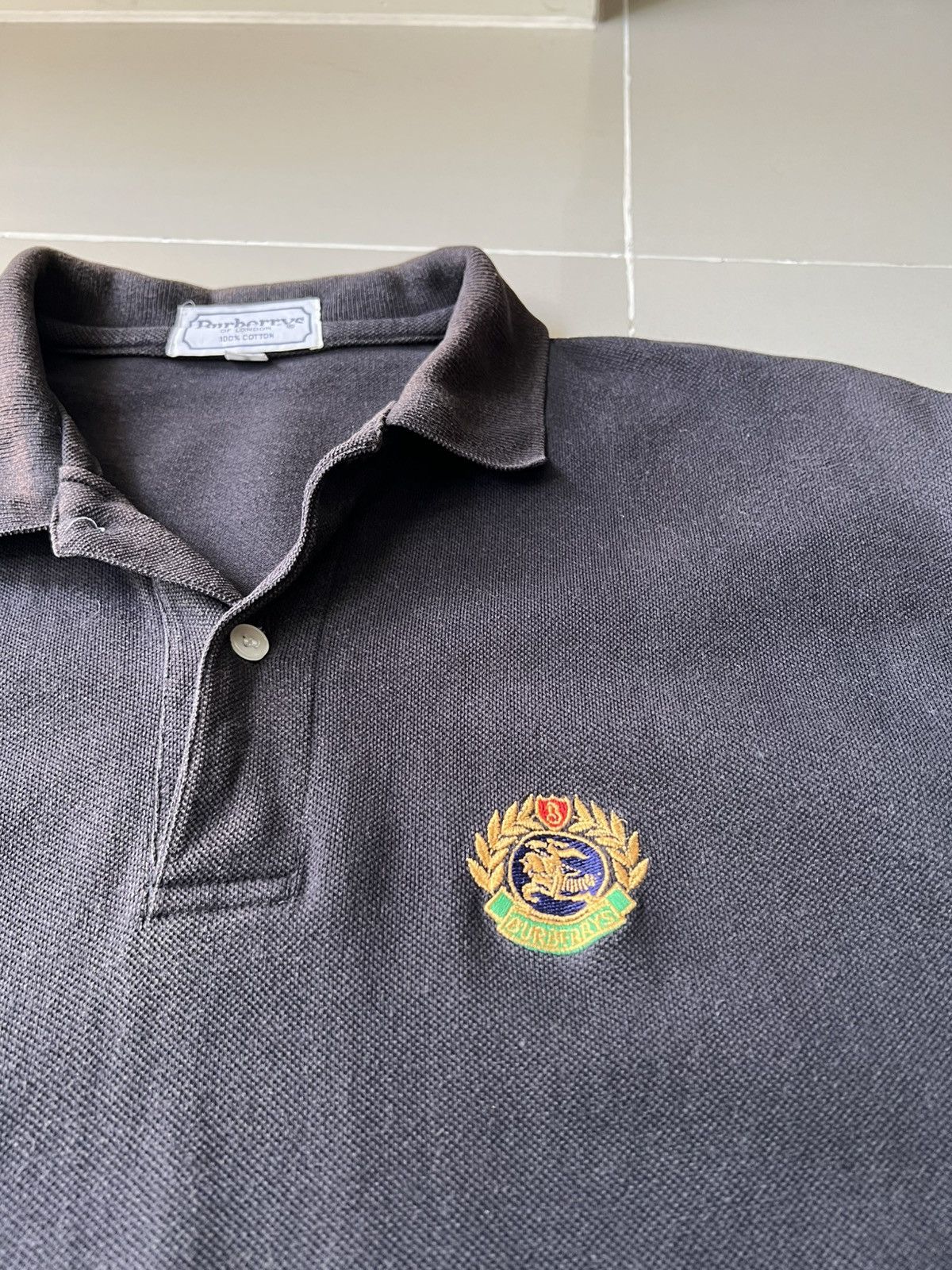 Burberry Faded Vintage Burberry Polo Tees Size US M / EU 48-50 / 2 - 3 Thumbnail