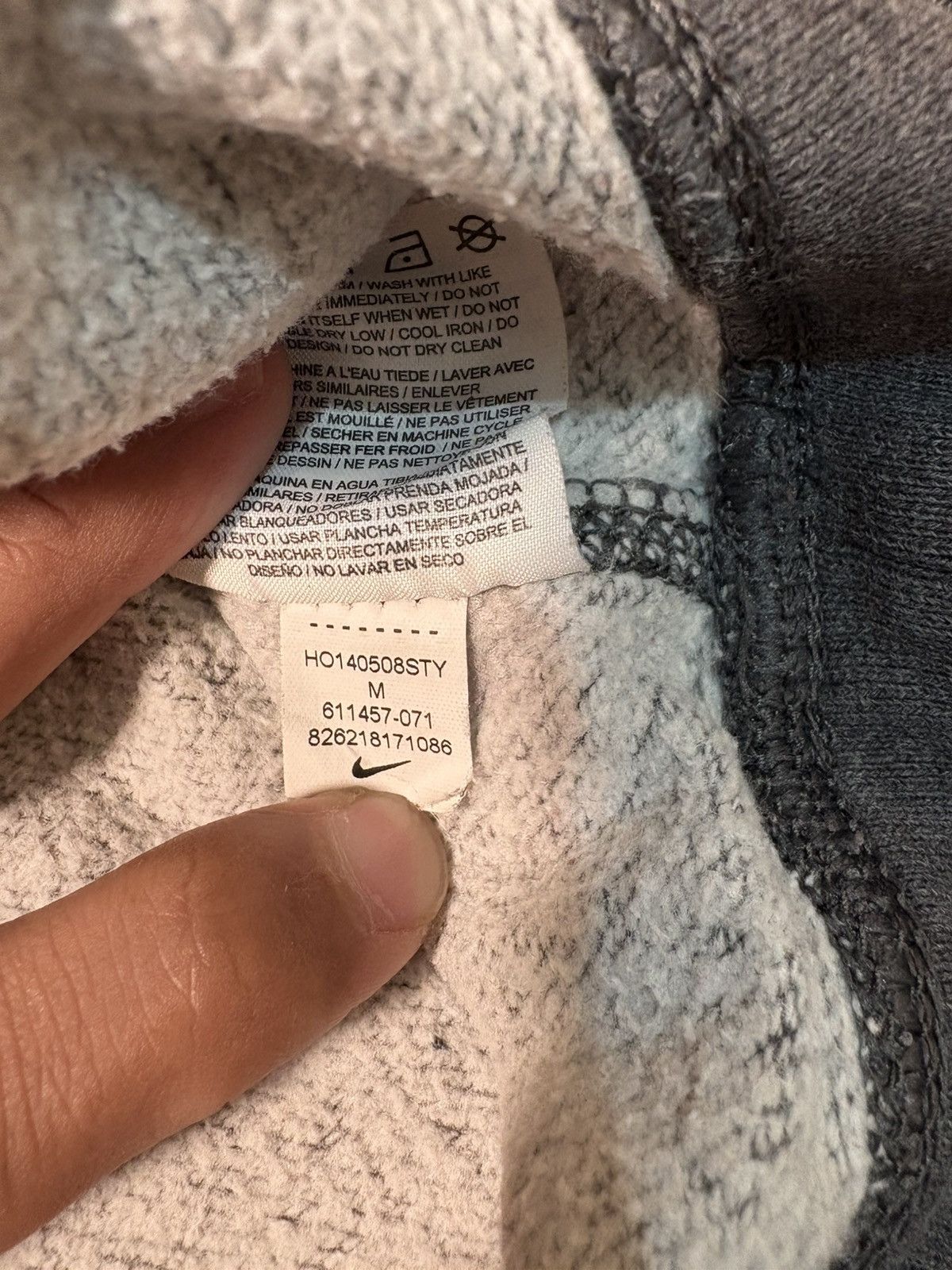 Nike VTG x Nike Swoosh x Grey Streetwear hoodie size M Size US M / EU 48-50 / 2 - 11 Thumbnail