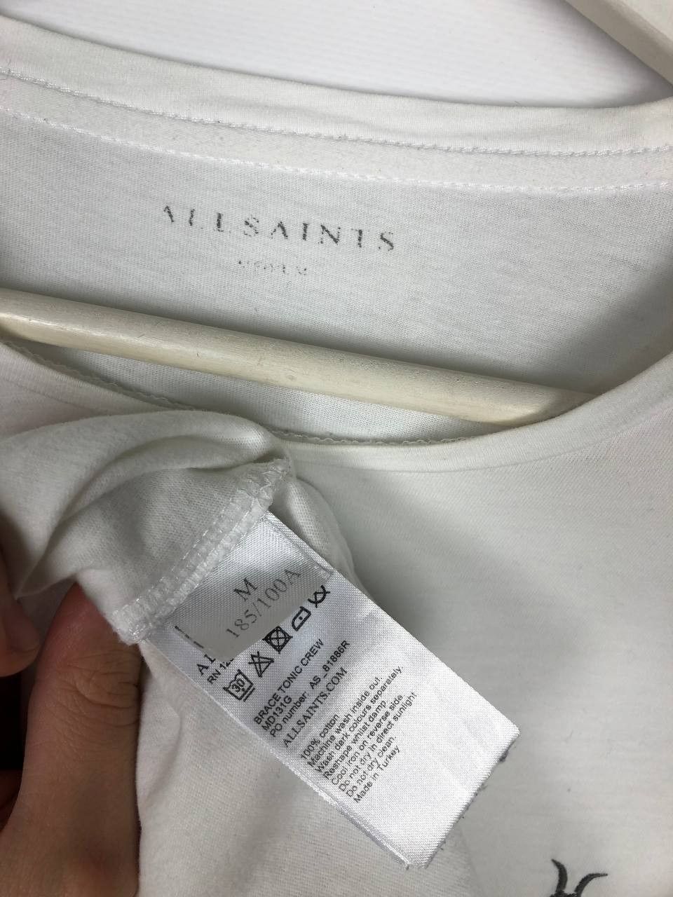 Allsaints Allsaints t-shirt white size M Logo Street Fashion Size US M / EU 48-50 / 2 - 7 Thumbnail
