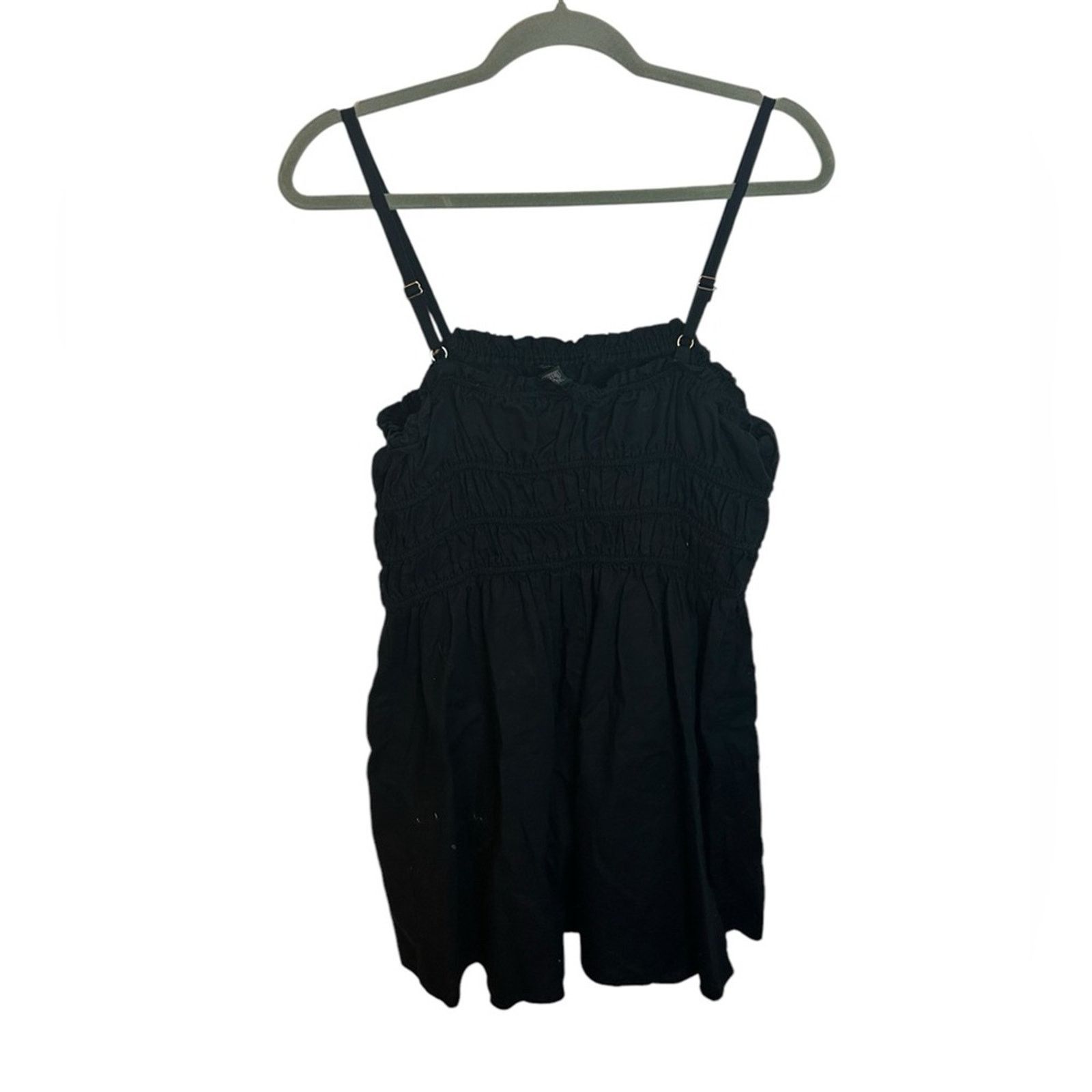 Other Wild Fable Black Linen Blend Smocked Sundress Size M / US 6-8 / IT 42-44 - 2 Thumbnail