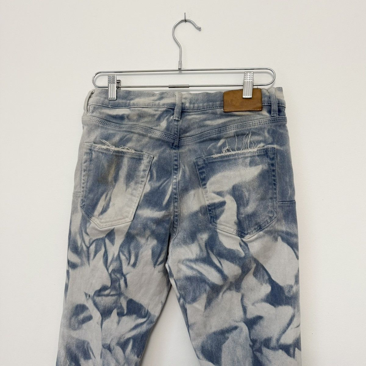 Purple Brand Purple Brand P001 Blue Fatigue Marble Faded Distressed Jeans Size US 31 - 10 Thumbnail