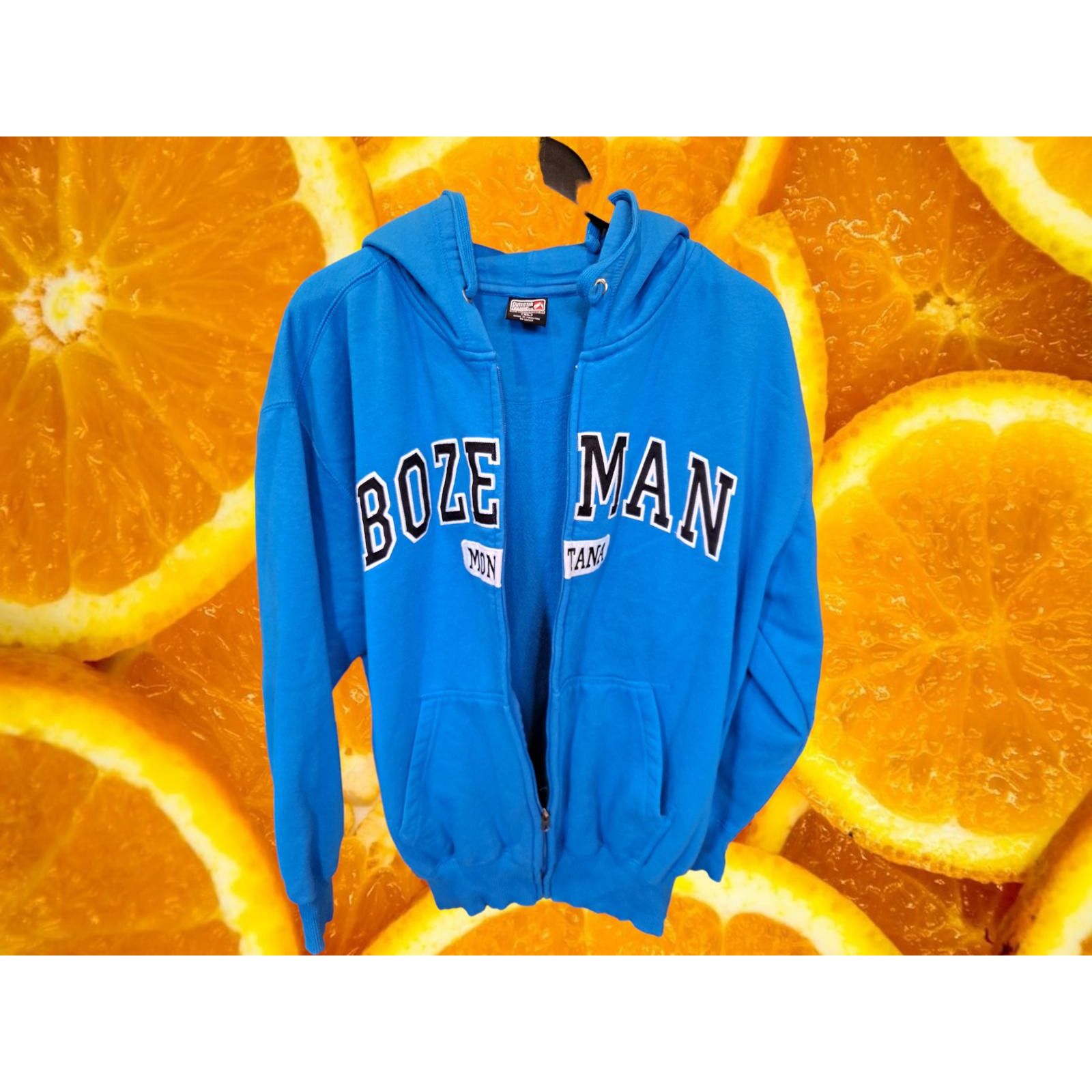 Other Outfitter Trading Bozeman Montana Blue Full Zip Hooded Sweat Size US XL / EU 56 / 4 - 4 Thumbnail