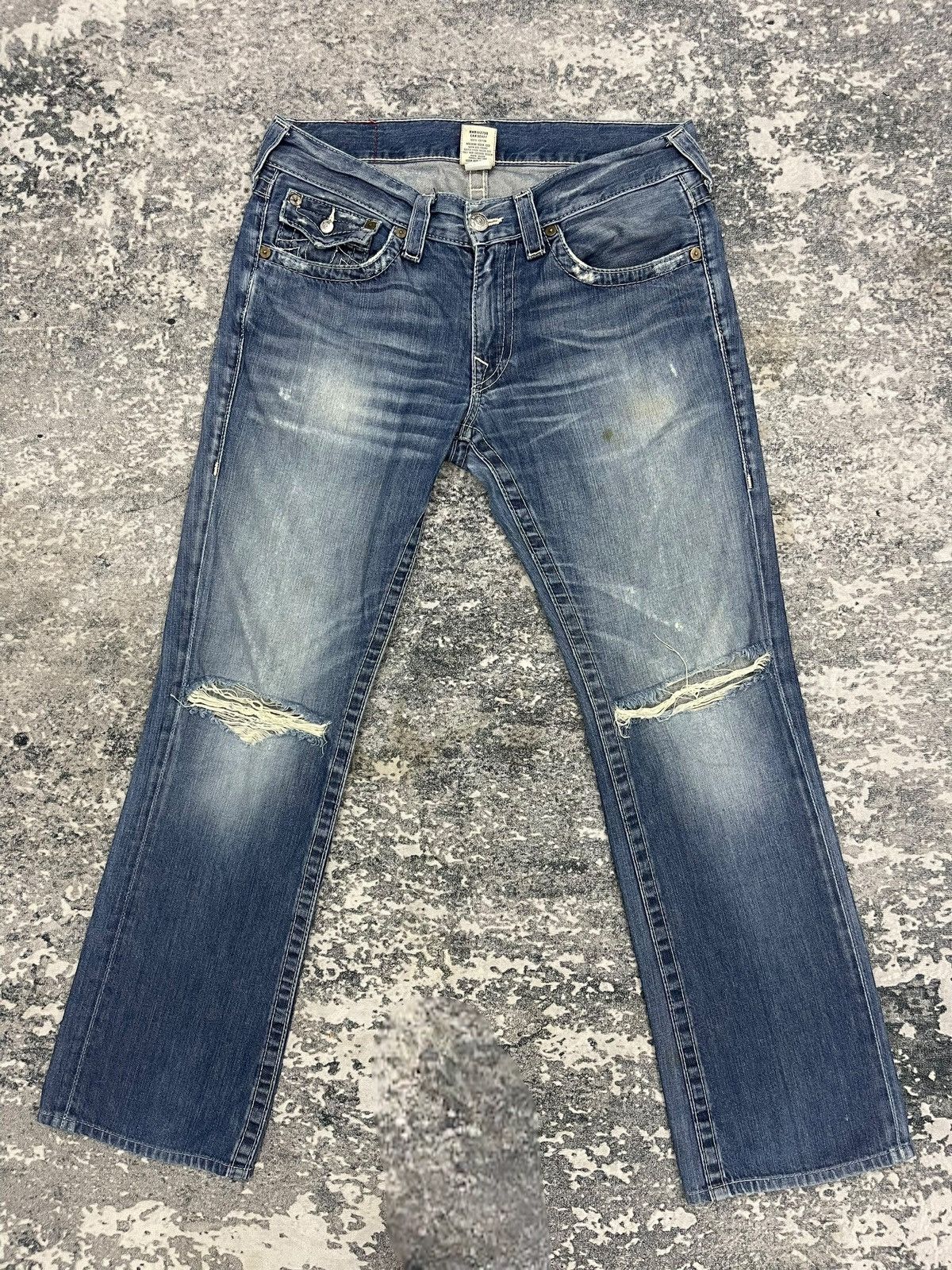 True Religion Vintage True Religion Section Ricky Distressed Denim Size US 33 - 1 Thumbnail