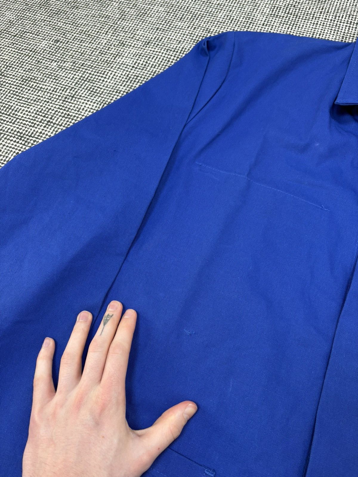 Vintage Vintage 90s blue French chore coat work jacket sanfor Size US XL / EU 56 / 4 - 4 Thumbnail