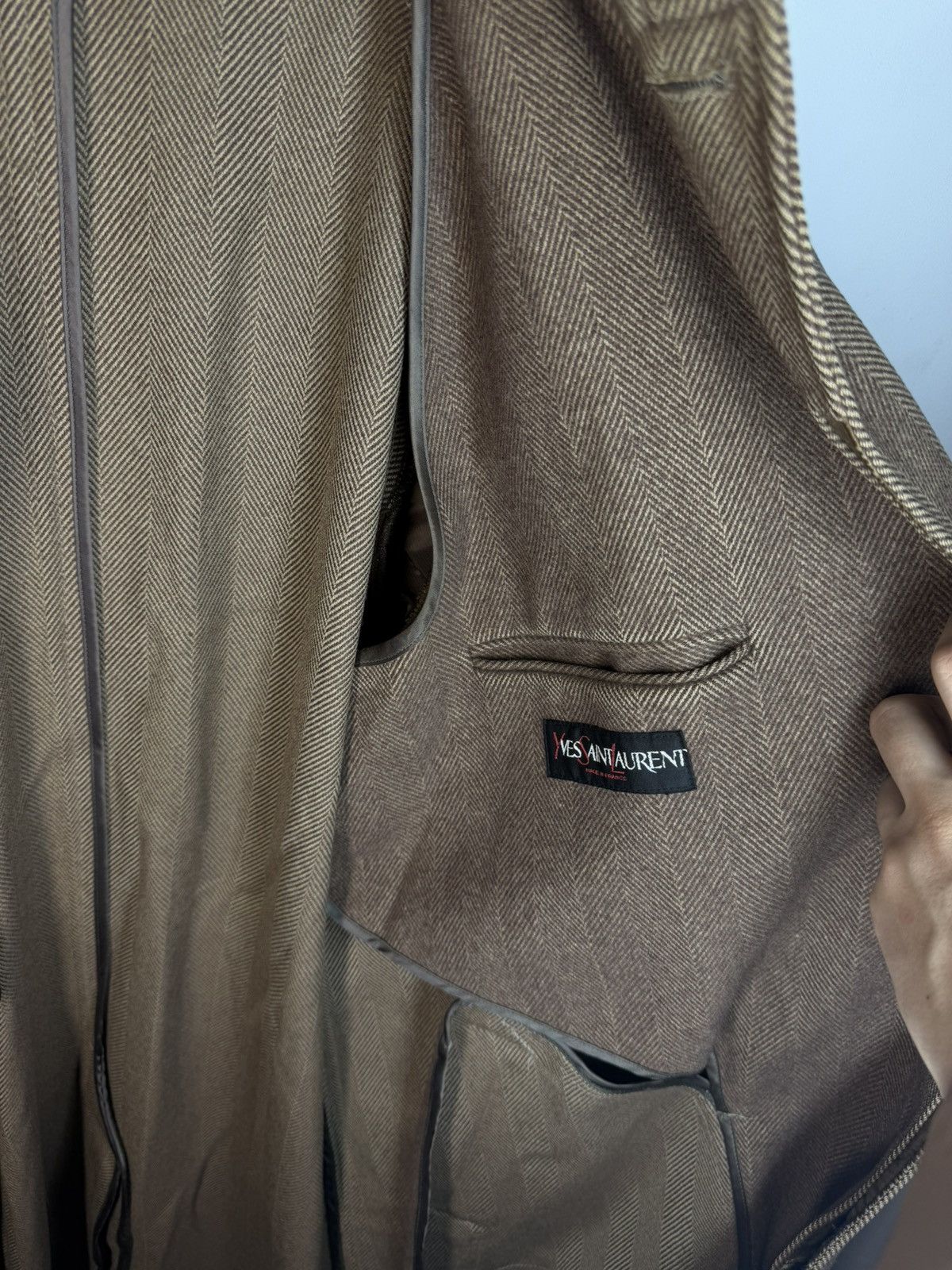 Yves Saint Laurent Wool YSL Coat Heavy Brown Soft Camel France Size US L / EU 52-54 / 3 - 22 Thumbnail