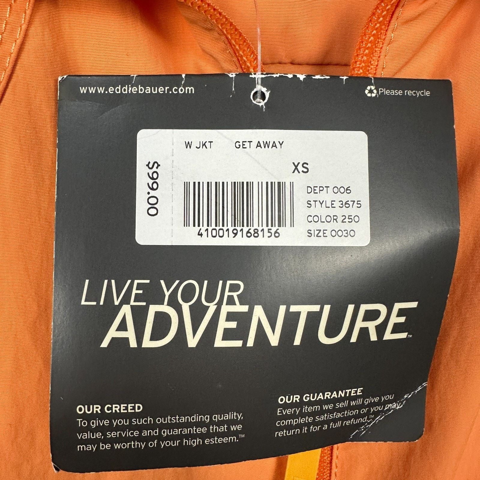 Eddie Bauer NWT Eddie Bauer Womens Travex Jacket XS Extra Small Orange Size XS / US 0-2 / IT 36-38 - 2 Thumbnail