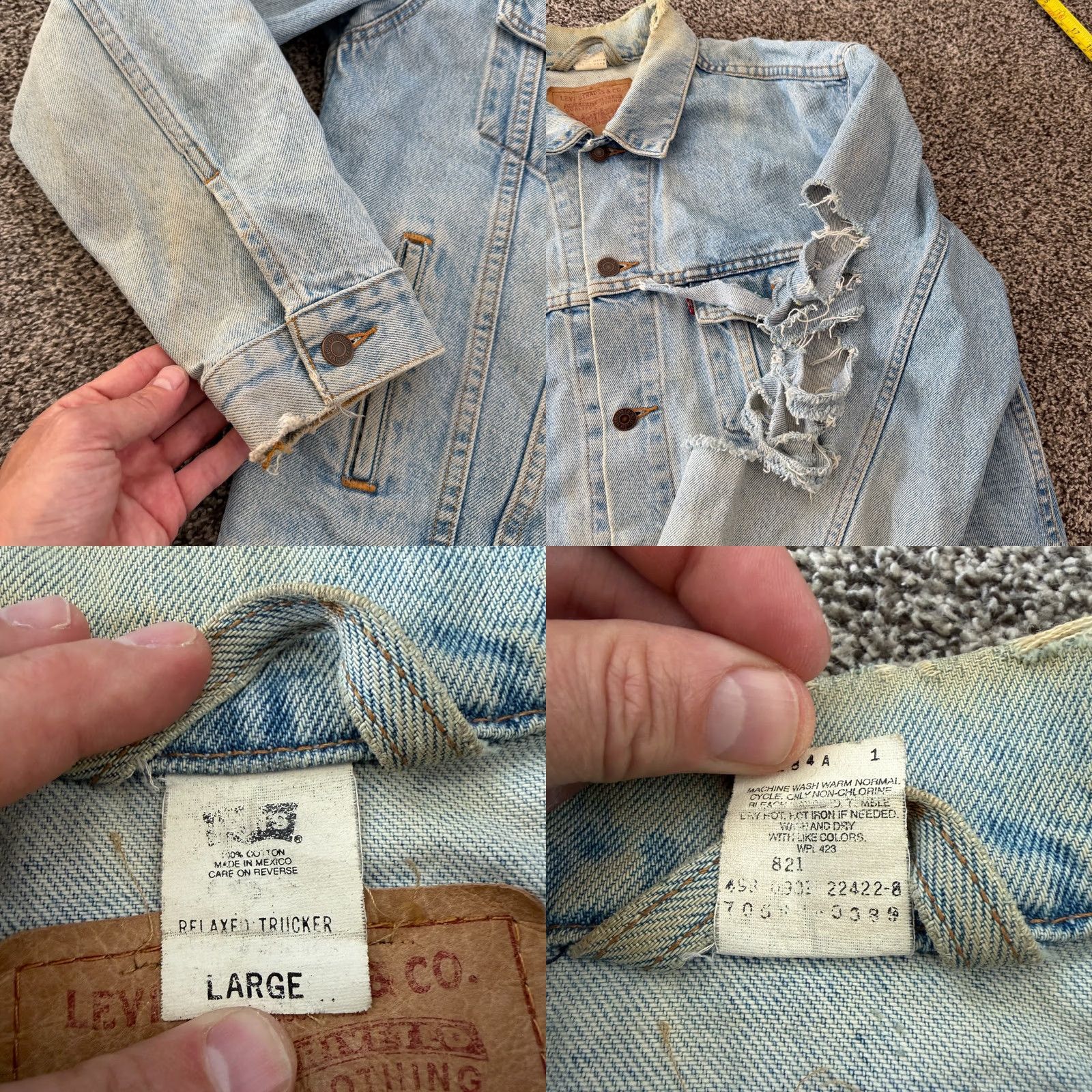 Levi's VINTAGE Levi's Denim Jacket Trucker Iron Maiden Size US L / EU 52-54 / 3 - 8 Thumbnail