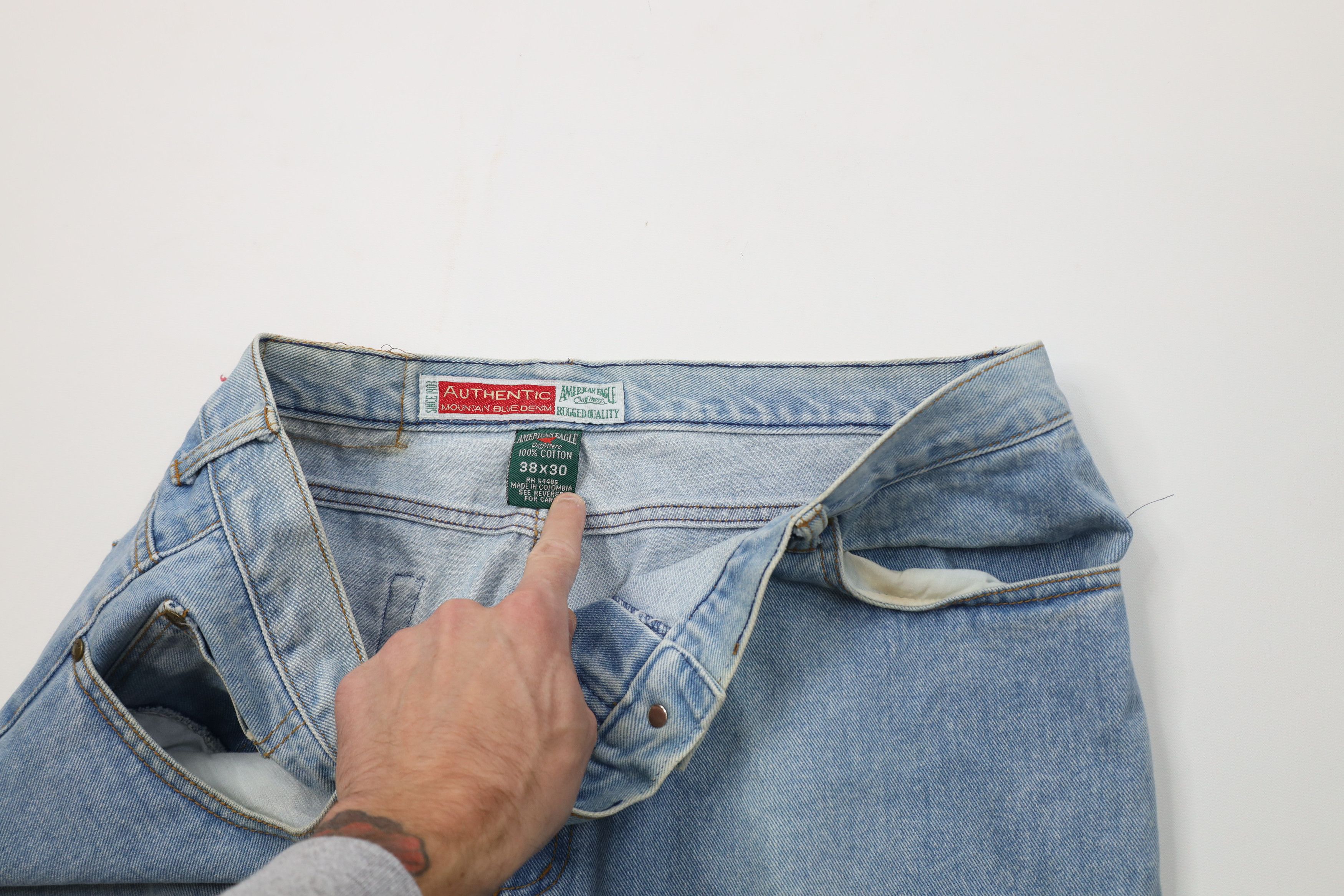 American Eagle Outfitters Vintage 90s American Eagle Outfitters Fit Denim Jeans Size US 38 / EU 54 - 7 Thumbnail