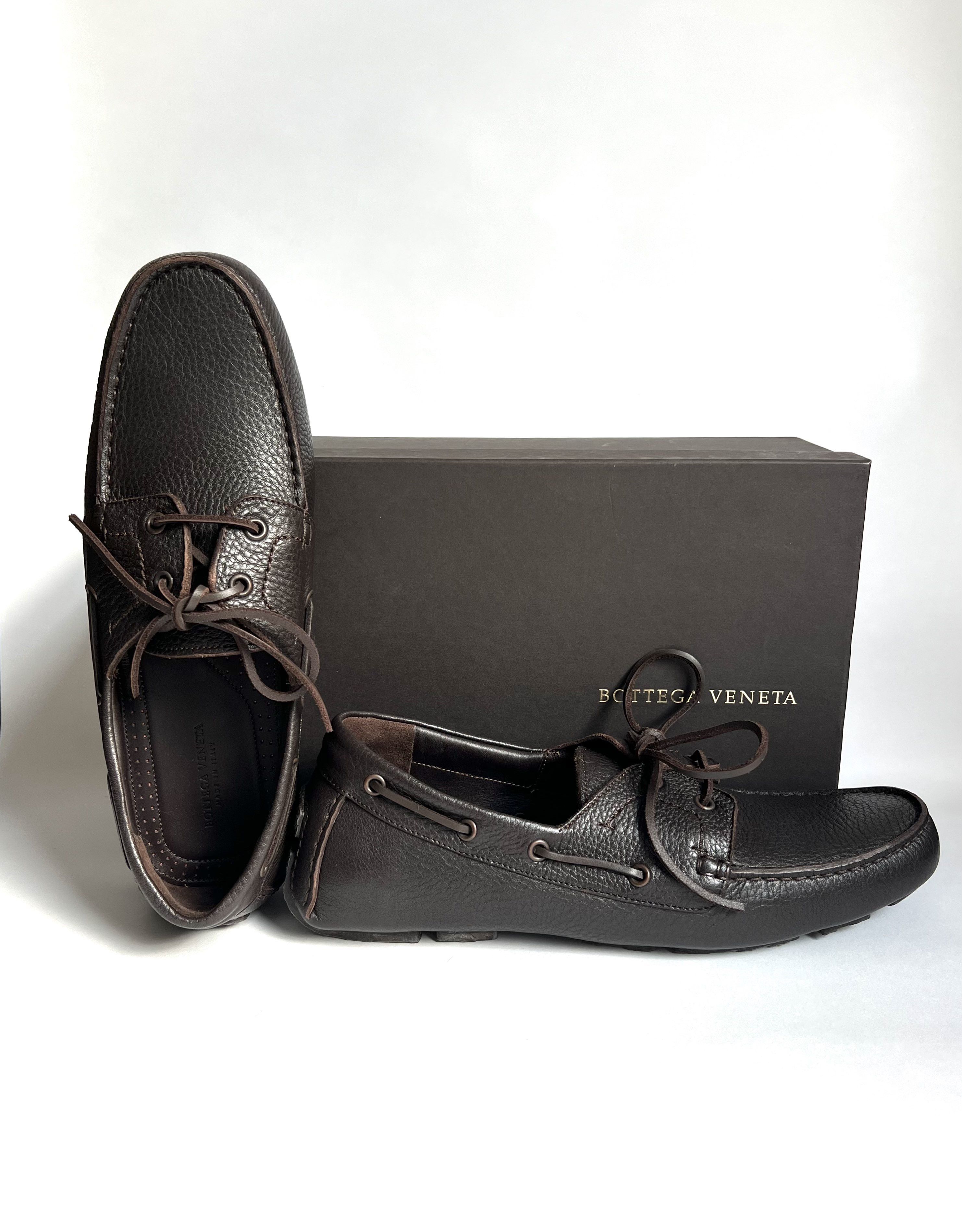 Bottega Veneta Bottega Veneta Leather Boat Shoes Size US 9.5 / EU 42-43 - 1 Thumbnail