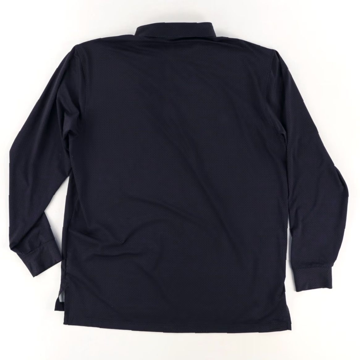 Vintage Turtleson Stretch Geometric Long Sleeve Polo Shirt Navy Men's XL Size US XL / EU 56 / 4 - 4 Thumbnail