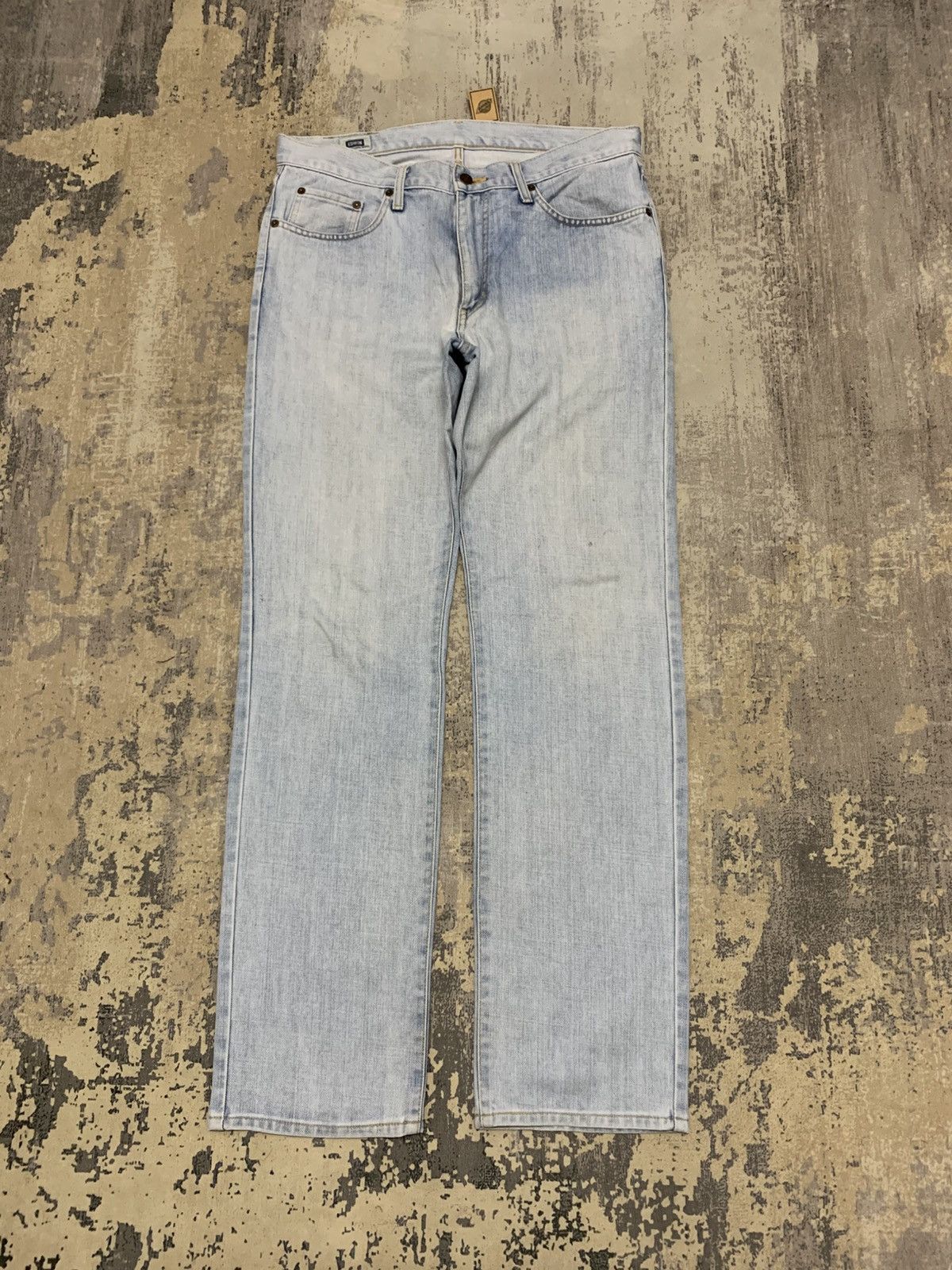 Japanese Brand Edwin Straight Leg Blue Wash Jeans Streetwear W35 Size US 35 - 1 Thumbnail