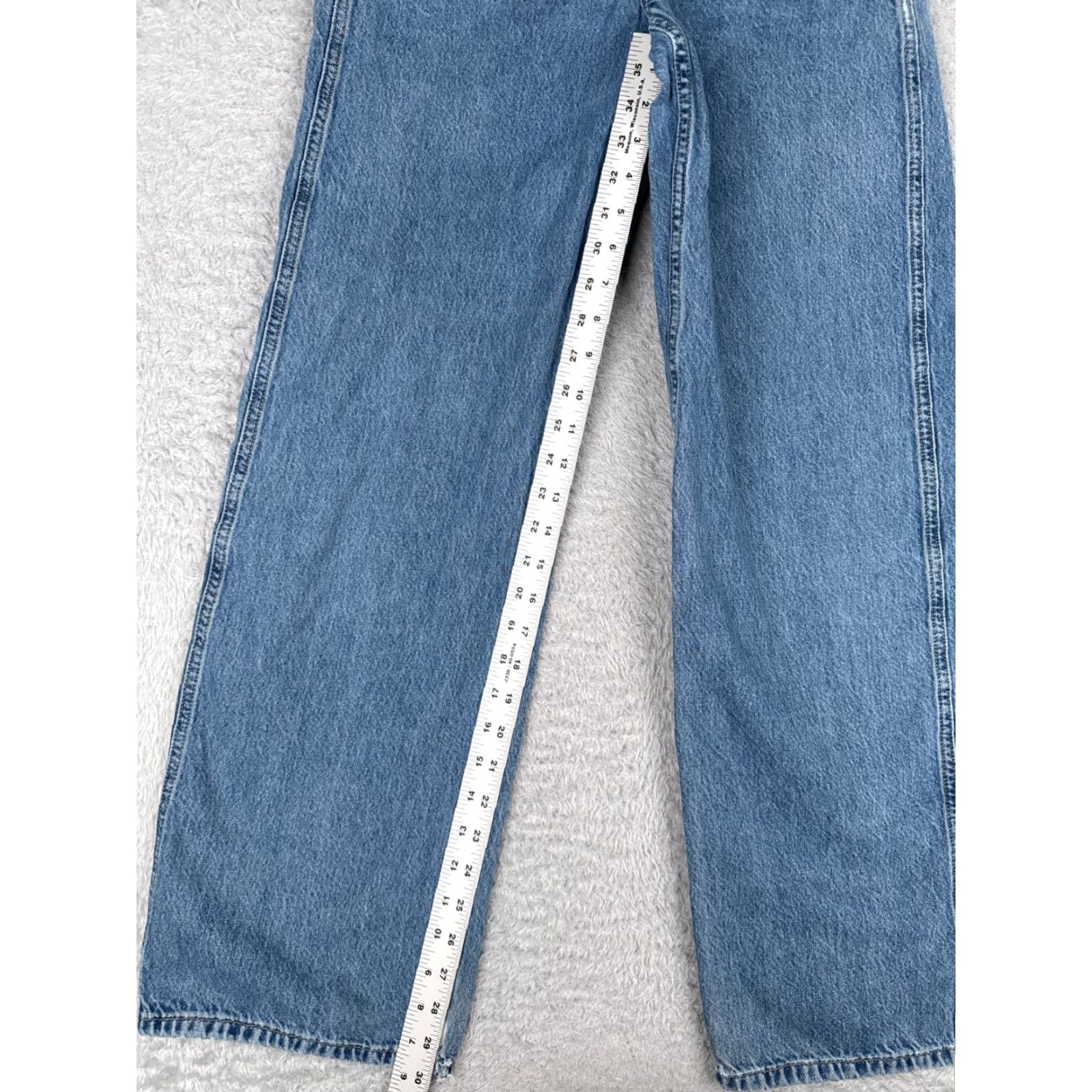 Forever 21 VINTAGE Forever 21 Women's Wide Leg Jeans 25 Blue Denim High Rise Cotton Blend 30 in Inseam Size 42" / US 20 - 7 Thumbnail