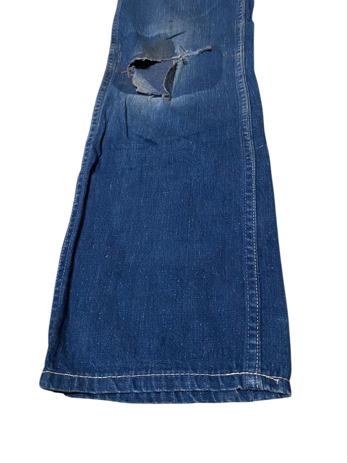 Original Montgomery Vintage 50s Montgomery 101 Power House Disstressed Jeans Size US 27 - 7 Thumbnail