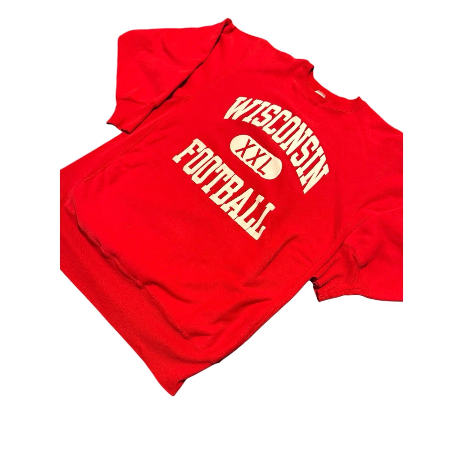 Champion VINTAGE Champion Wisconsin Football Red Sweatshirt Mens XL Crew Neck Pullover Reverse Weave USA Size US XL / EU 56 / 4 - 4 Thumbnail