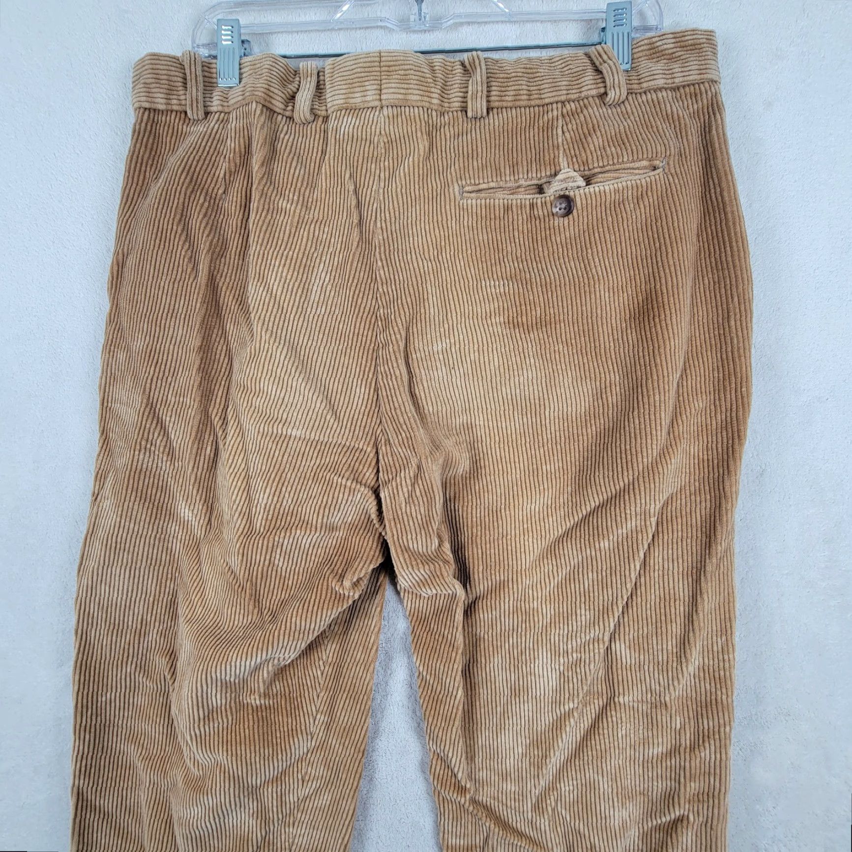 Vintage Farlows Corduroy Pants Mens 38 x 31 Brown Pleated Cuffed Regular Size US 38 / EU 54 - 3 Thumbnail