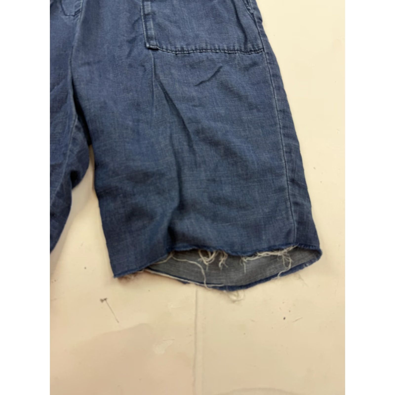 Loft LOFT Romper Womens Large Blue Chambray Short Sleeve Elastic Waist Pockets Casual Size 36" / US 14 / IT 50 - 3 Thumbnail
