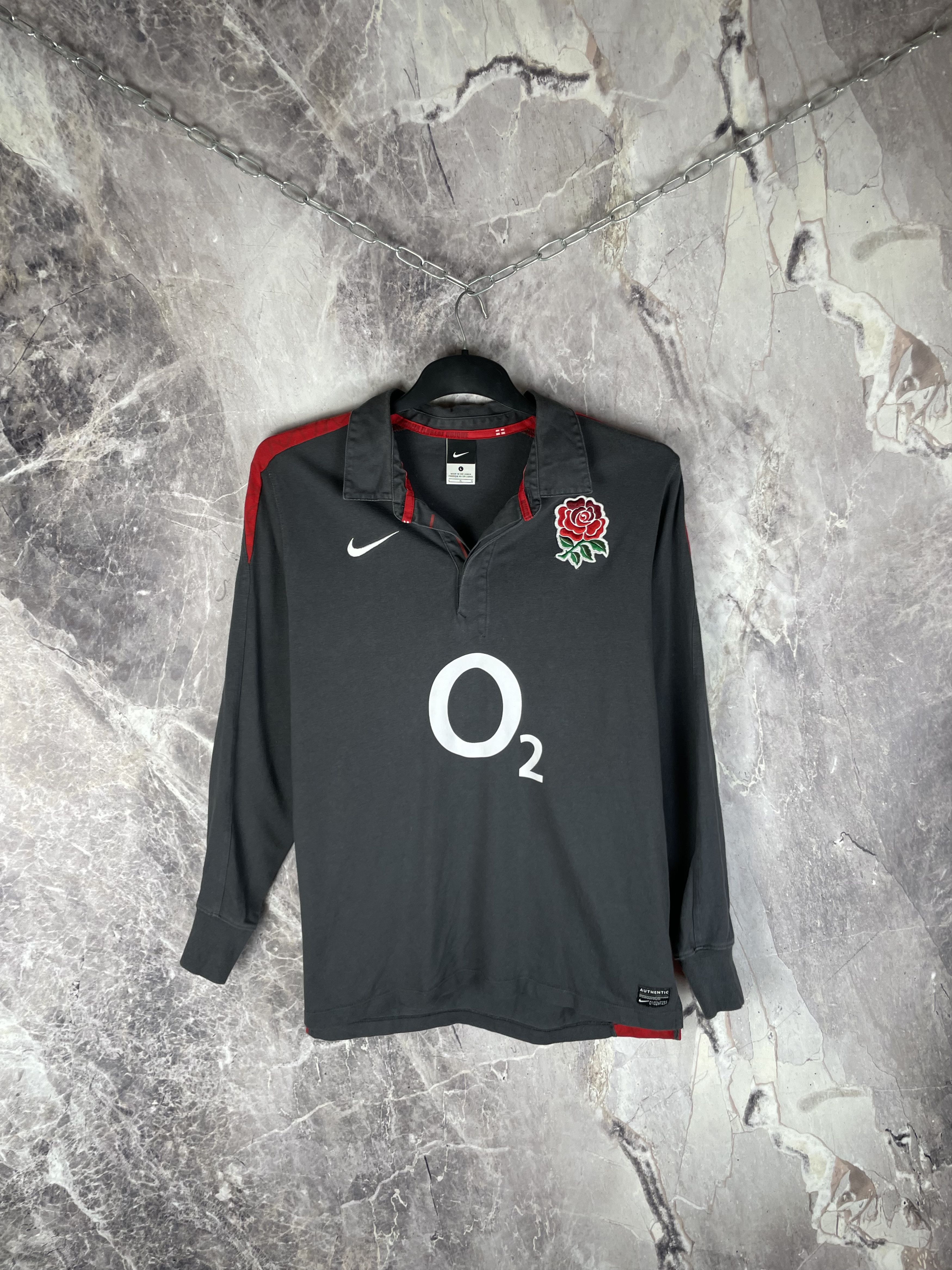Nike Nike Rugby England Vintage Long Sleeve Polo Shirt Size US L / EU 52-54 / 3 - 2 Thumbnail