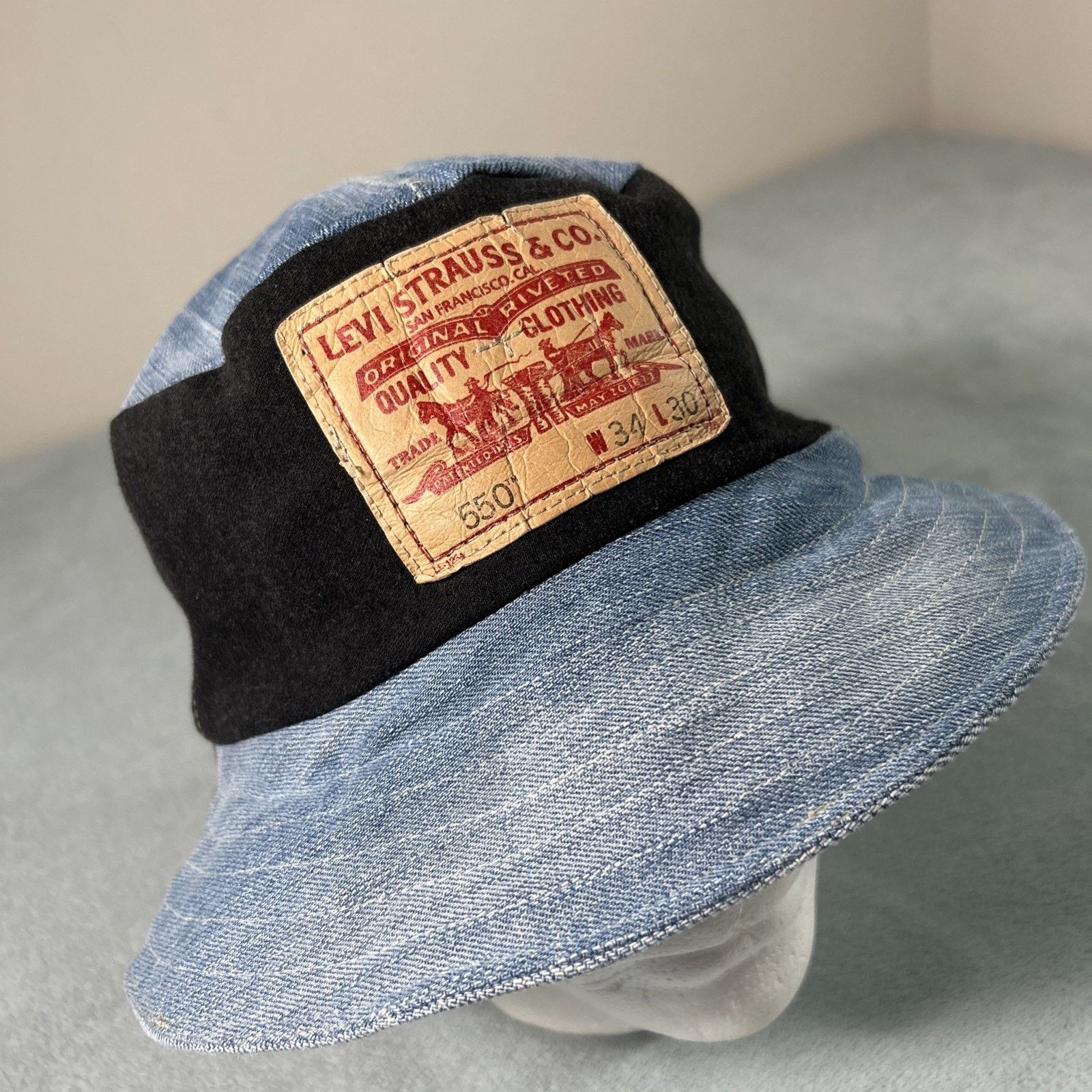Levi's Patchwork Denim Panel Bucket Hat Large Reversible Granola Size ONE SIZE - 14 Thumbnail