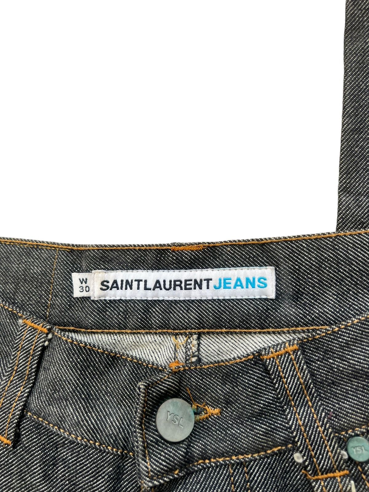 Yves Saint Laurent Vintage YSL Saint Laurent Jeans Grey Denim Jeans Size US 30 / EU 46 - 21 Thumbnail