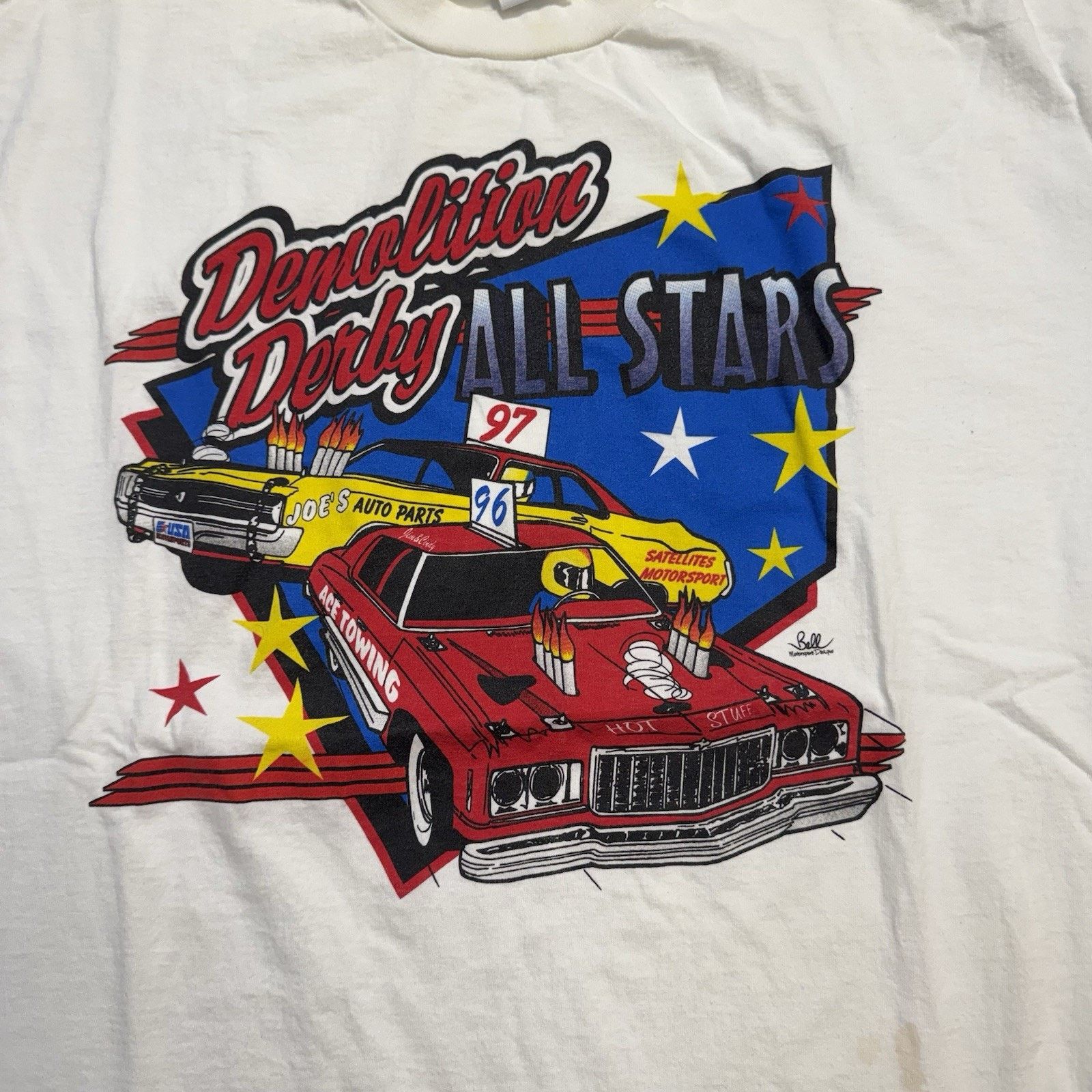 Jerzees Vintage 1996 DEMOLITION DERBY ALL STARS JERZEES MADE IN USA Size US XL / EU 56 / 4 - 2 Thumbnail