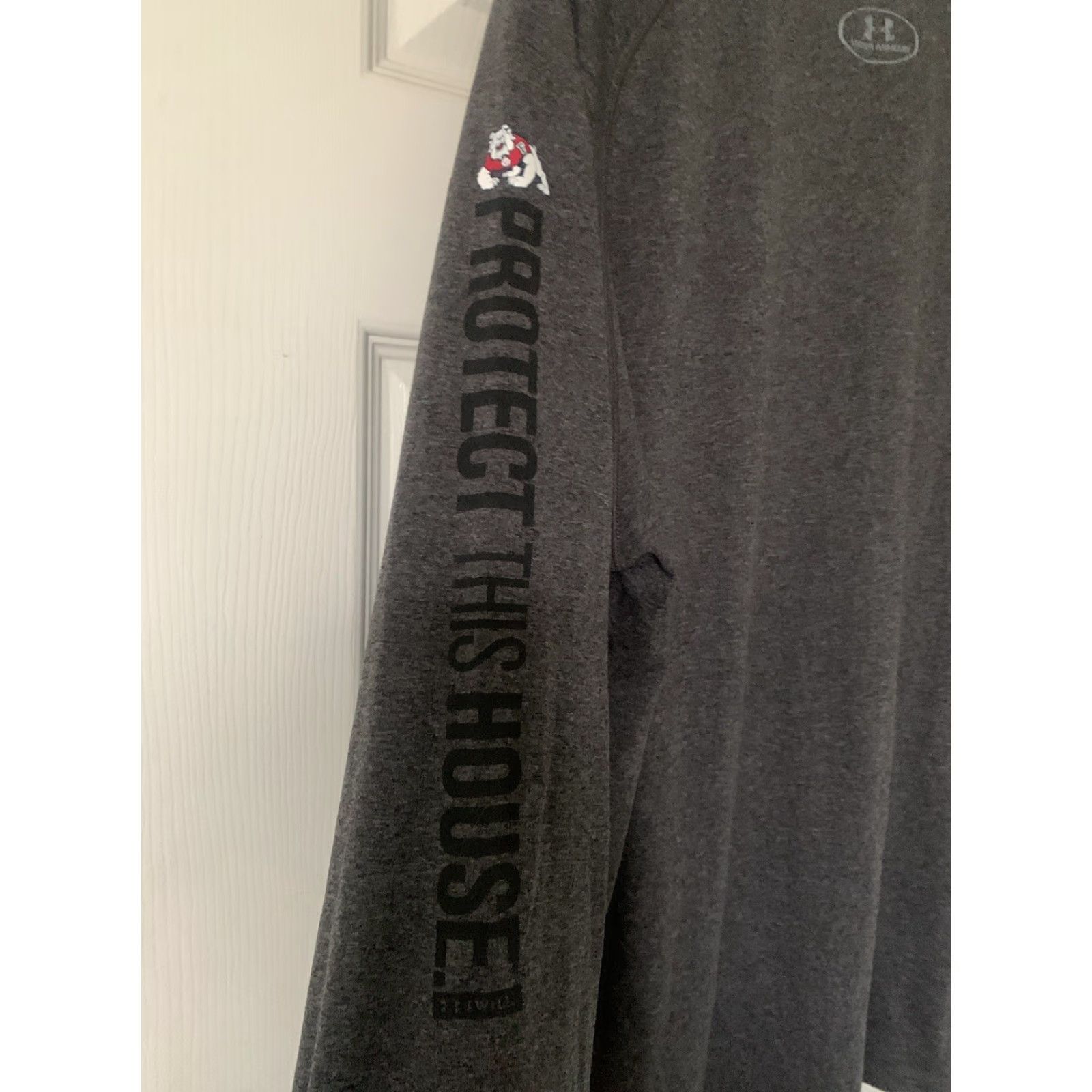 Under Armour Under Armour HeatGear Long Sleeve Shirt Gray XL Logo Athletic Men's Casual Shirt Size US XL / EU 56 / 4 - 5 Thumbnail