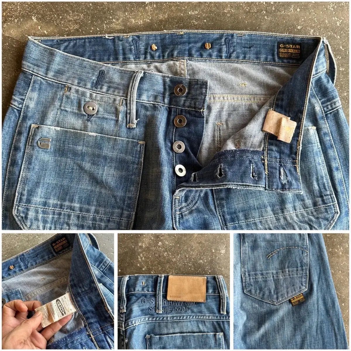 Vintage SICKS 💥💥 VINTAGE G-STAR RAW DENIM SAILOR PANTS Size US 31 - 15 Thumbnail
