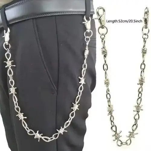 Jewelry Barb Wire Wallet Chain Size ONE SIZE - 3 Thumbnail