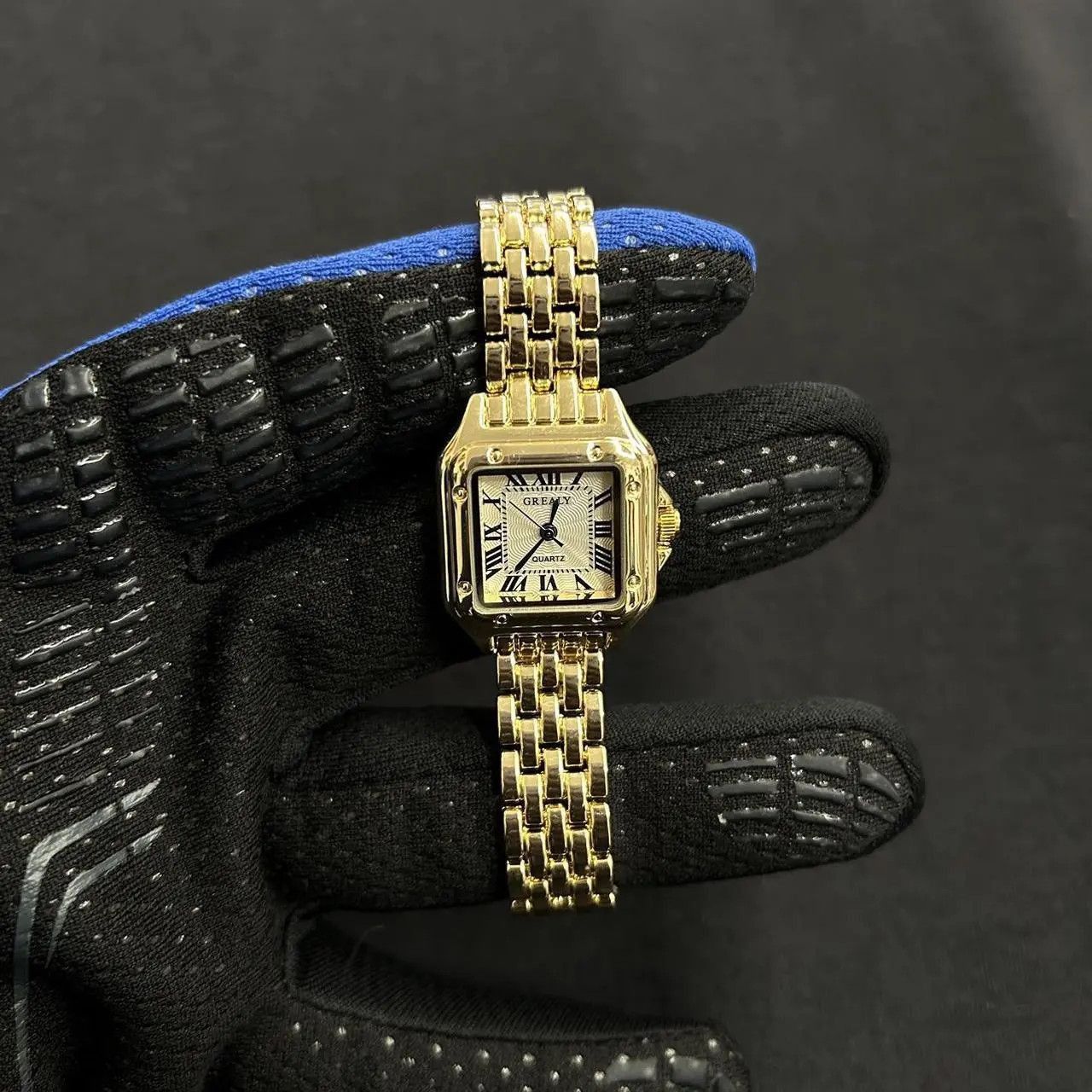 Other Vintage 2000s Style Gold Rectangular Quartz Luxury Watch Size ONE SIZE - 3 Thumbnail