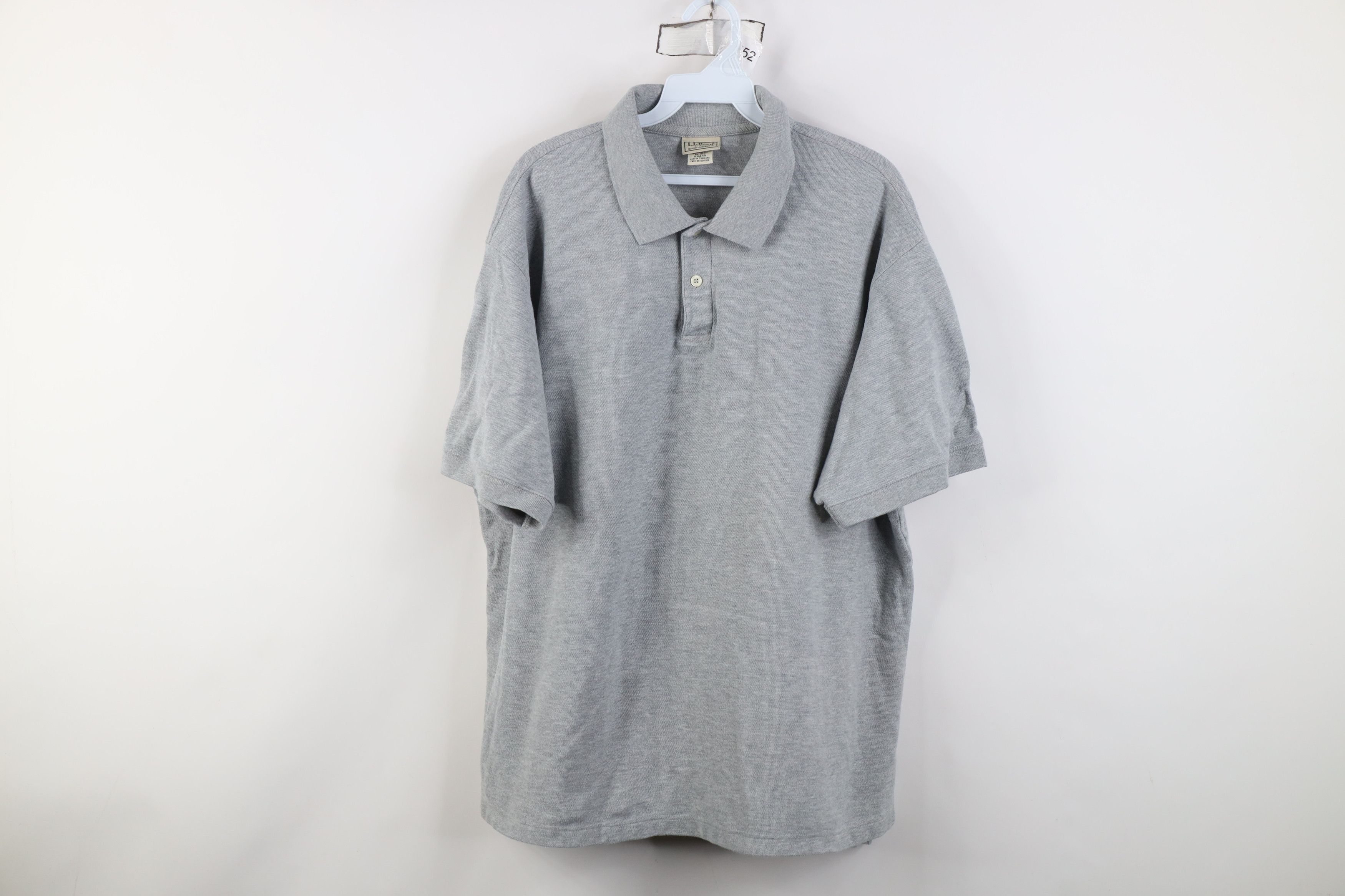 L.L. Bean Vintage 90s LL Bean Cotton Collared Golf Polo Shirt Gray Size US XL / EU 56 / 4 - 1 Thumbnail